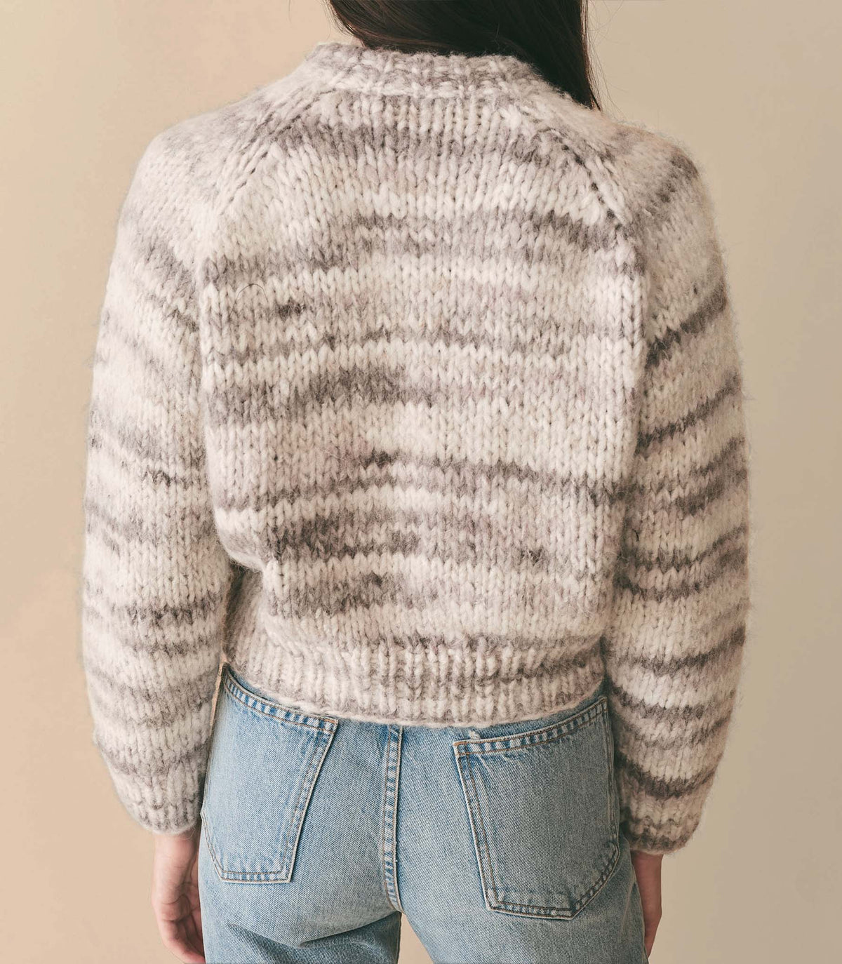 HMD -- NEWBURY CARDIGAN -- BIRCH BARK SPACE DYE