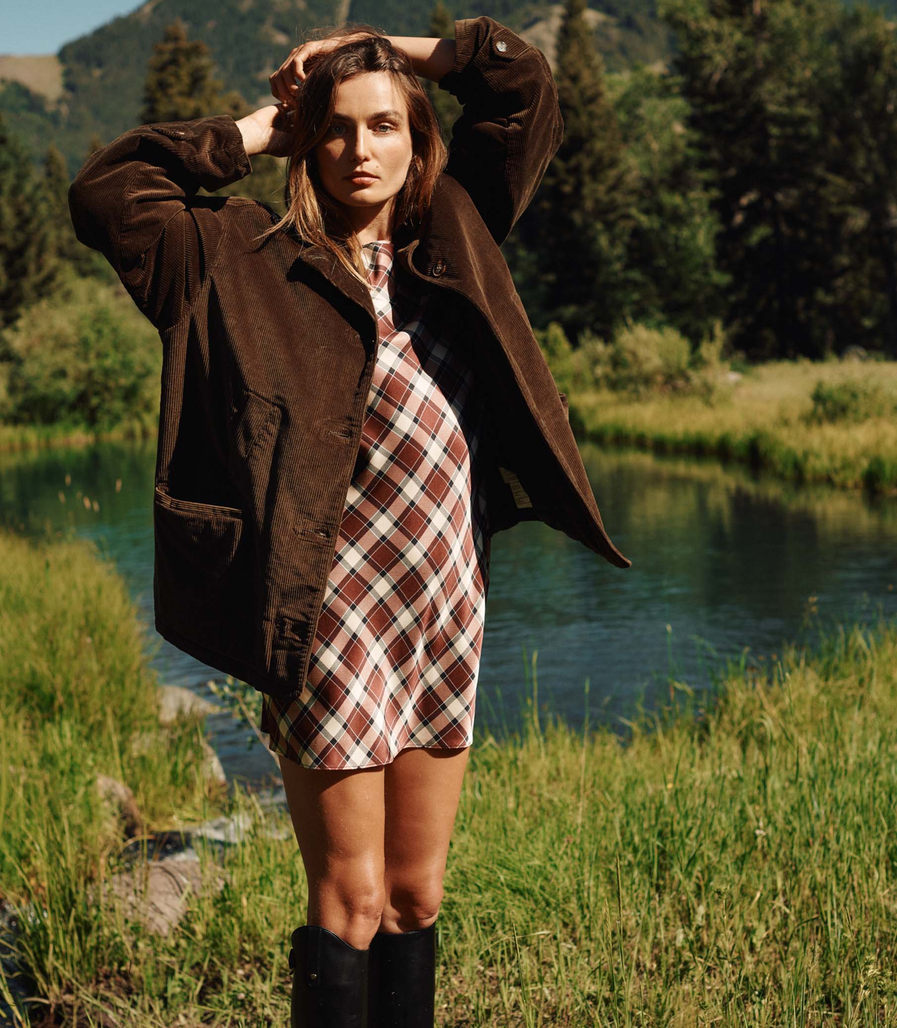 ALAMERE DRESS -- NORFOLK PLAID view 2