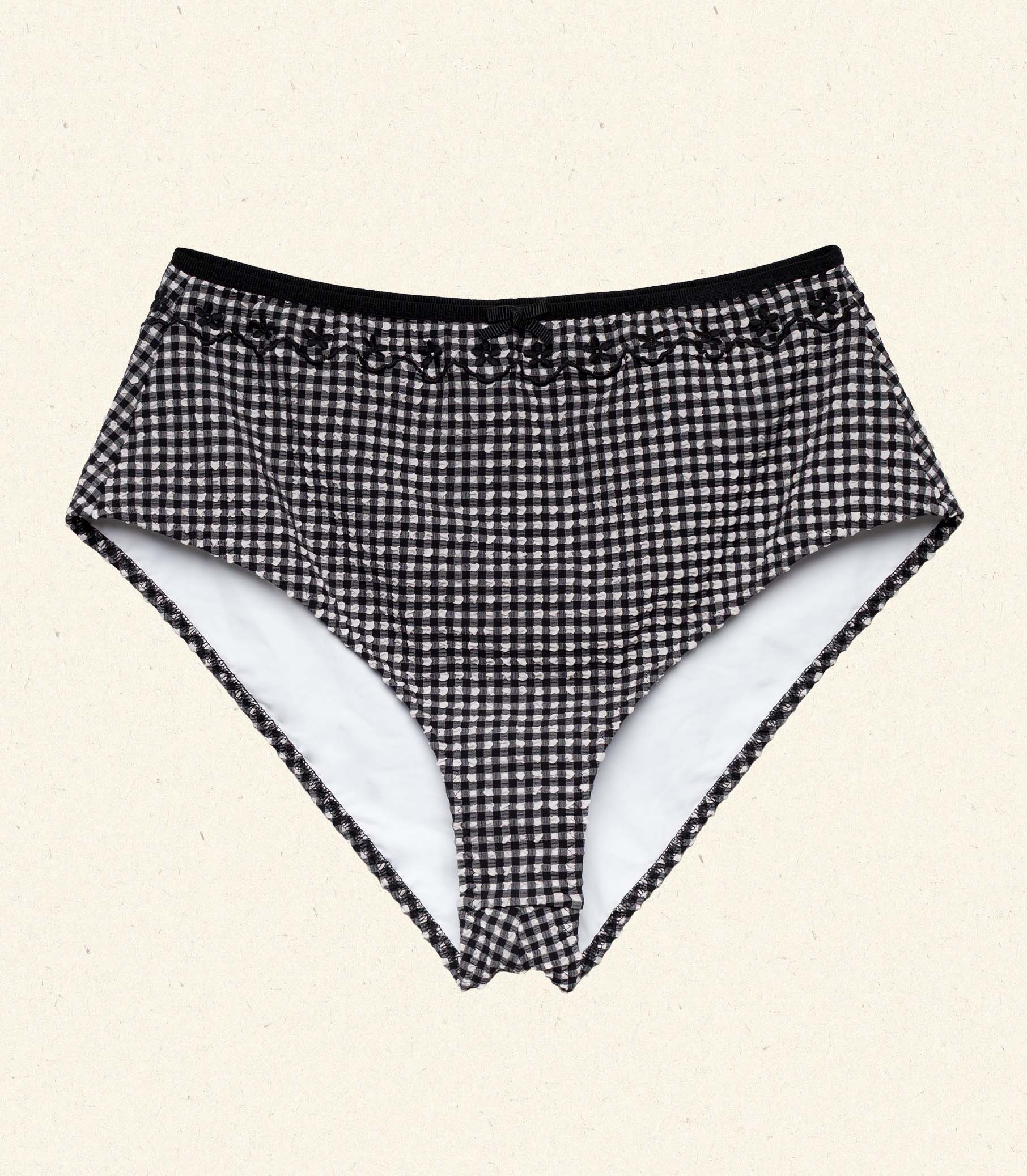 ALEX HIGH WAIST BIKINI BOTTOM -- LA MADDALENA GINGHAM view 8