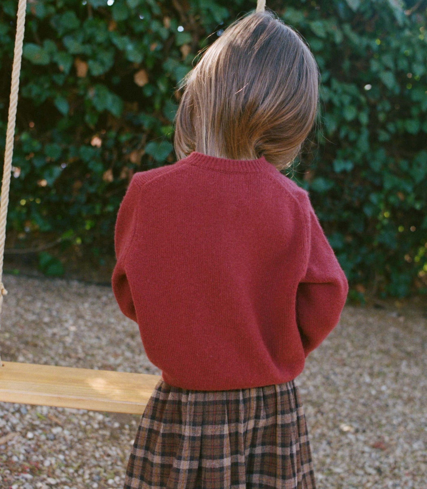 BABETTE CASHMERE CARDIGAN -- MALBEC FLORAL EMBROIDERY