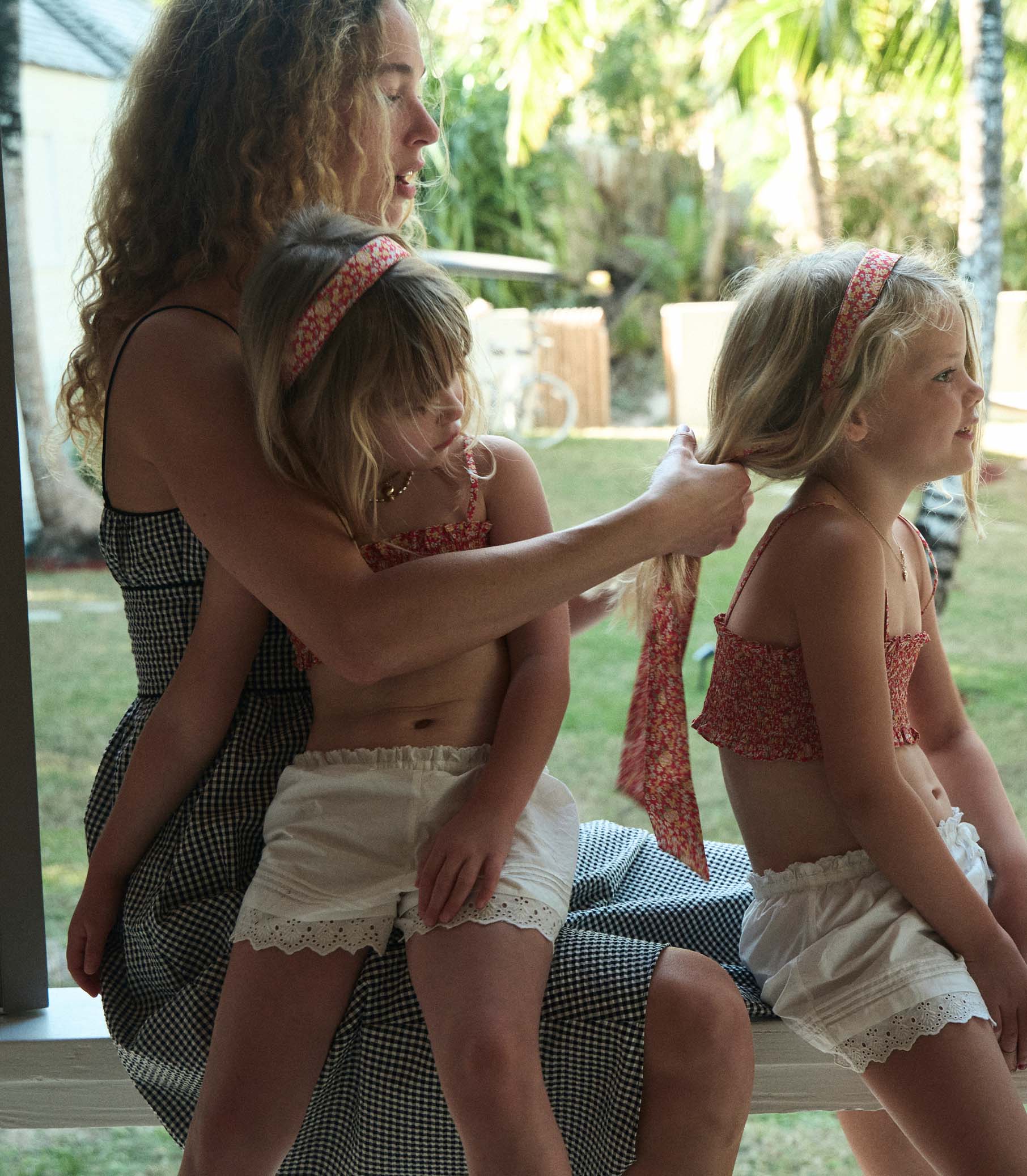 BELLINE DRESS -- NOIR LA MADDALENA GINGHAM view 6