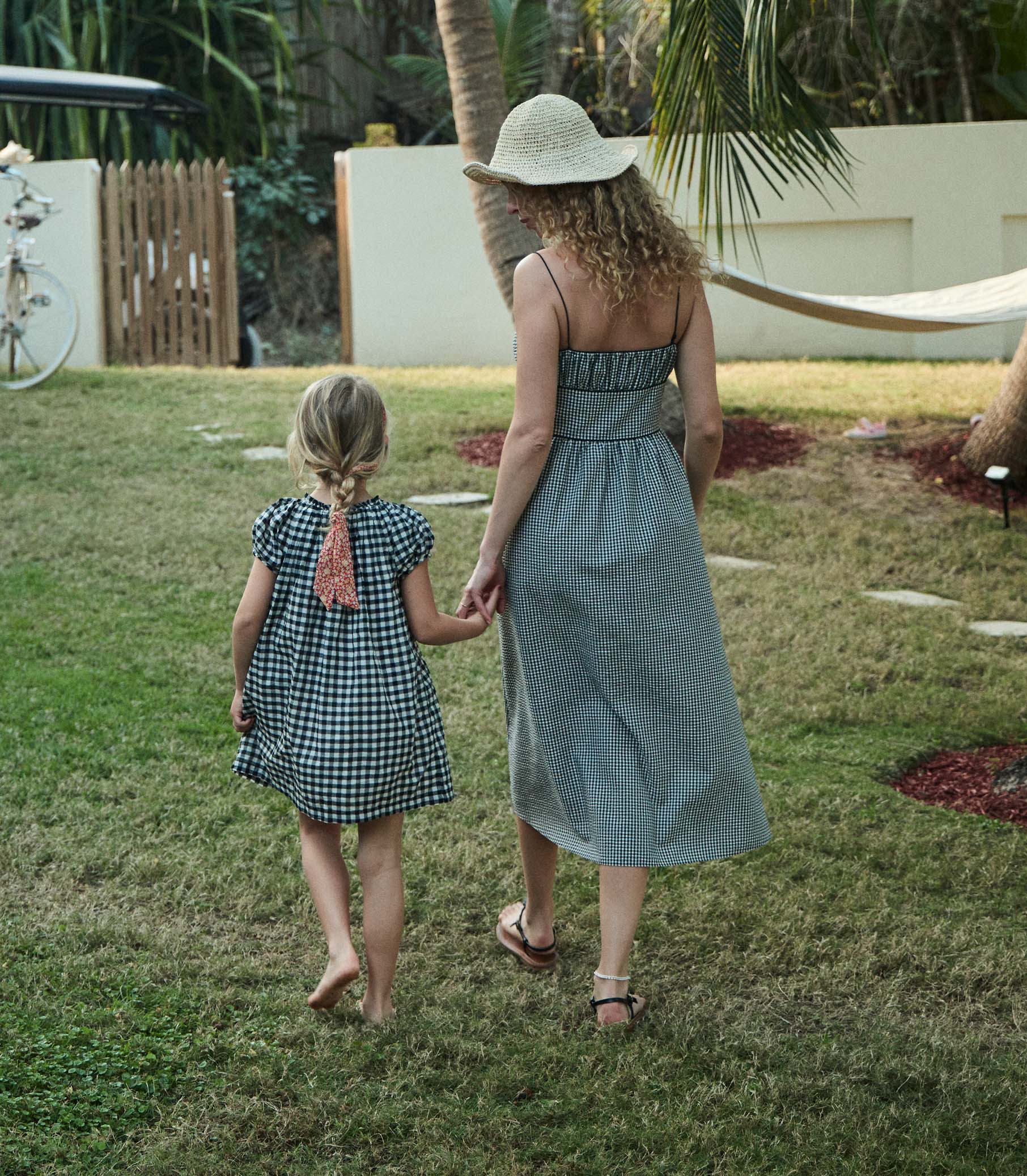 BELLINE DRESS -- NOIR LA MADDALENA GINGHAM view 5