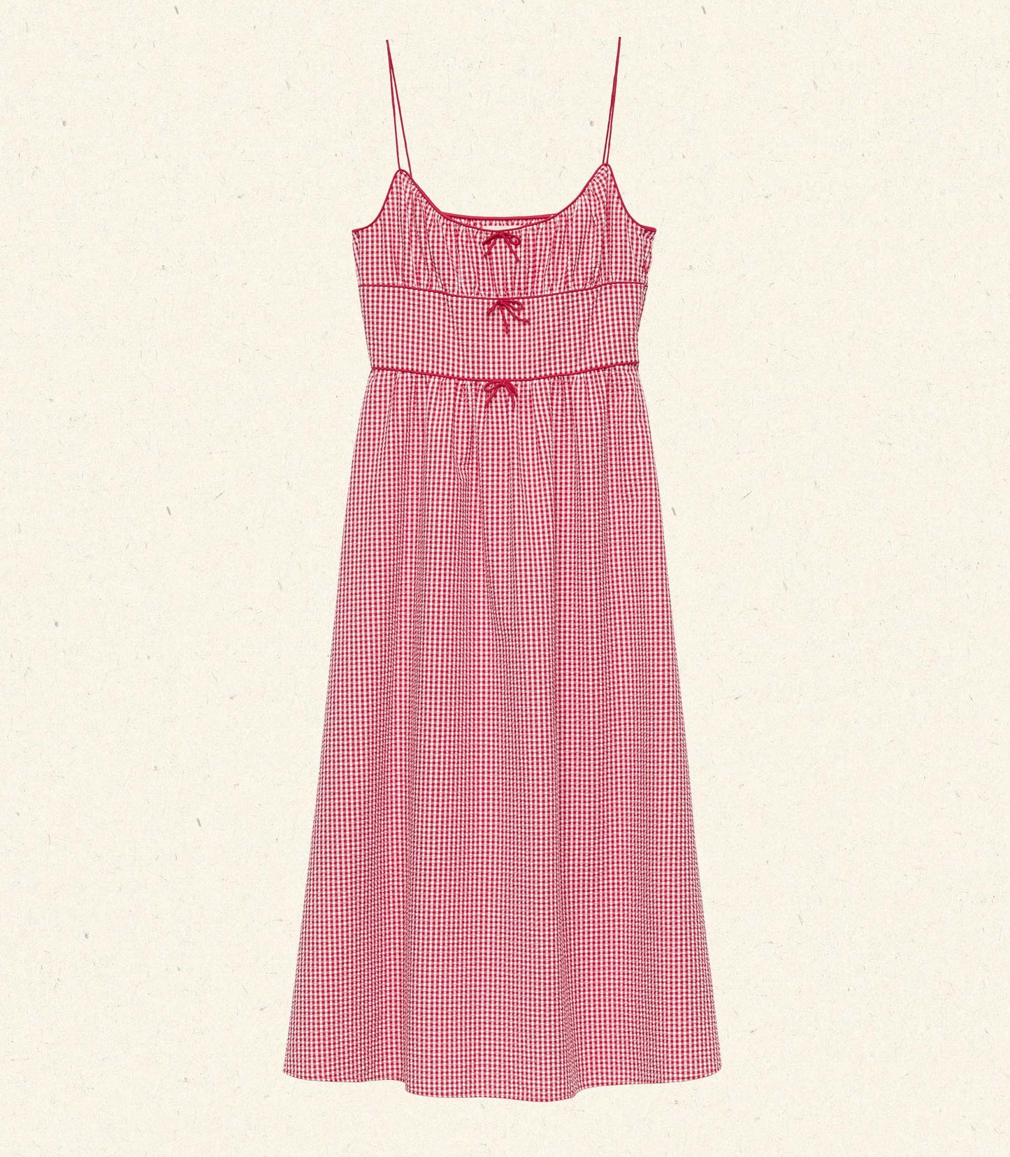 HMD -- BELLINE DRESS -- ROUGE LA MADDALENA GINGHAM