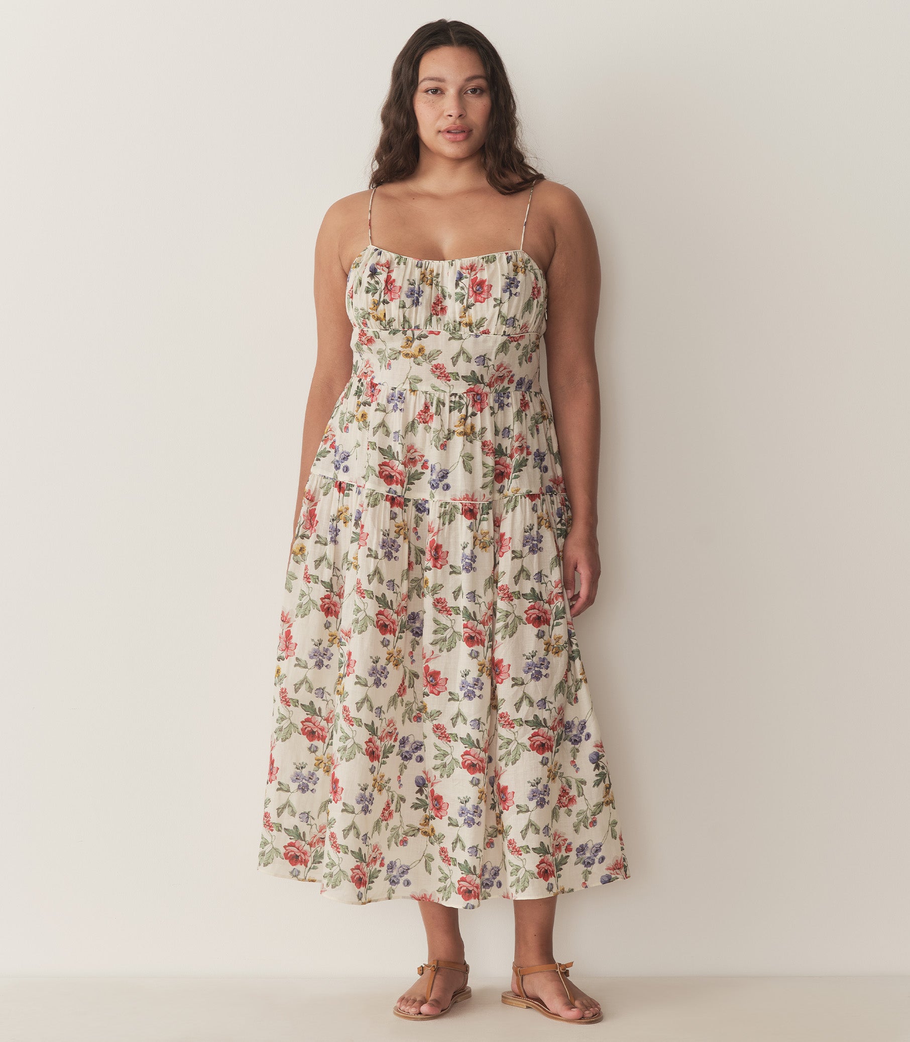 BENOIT DRESS -- IVORY WILD ROSE view 1