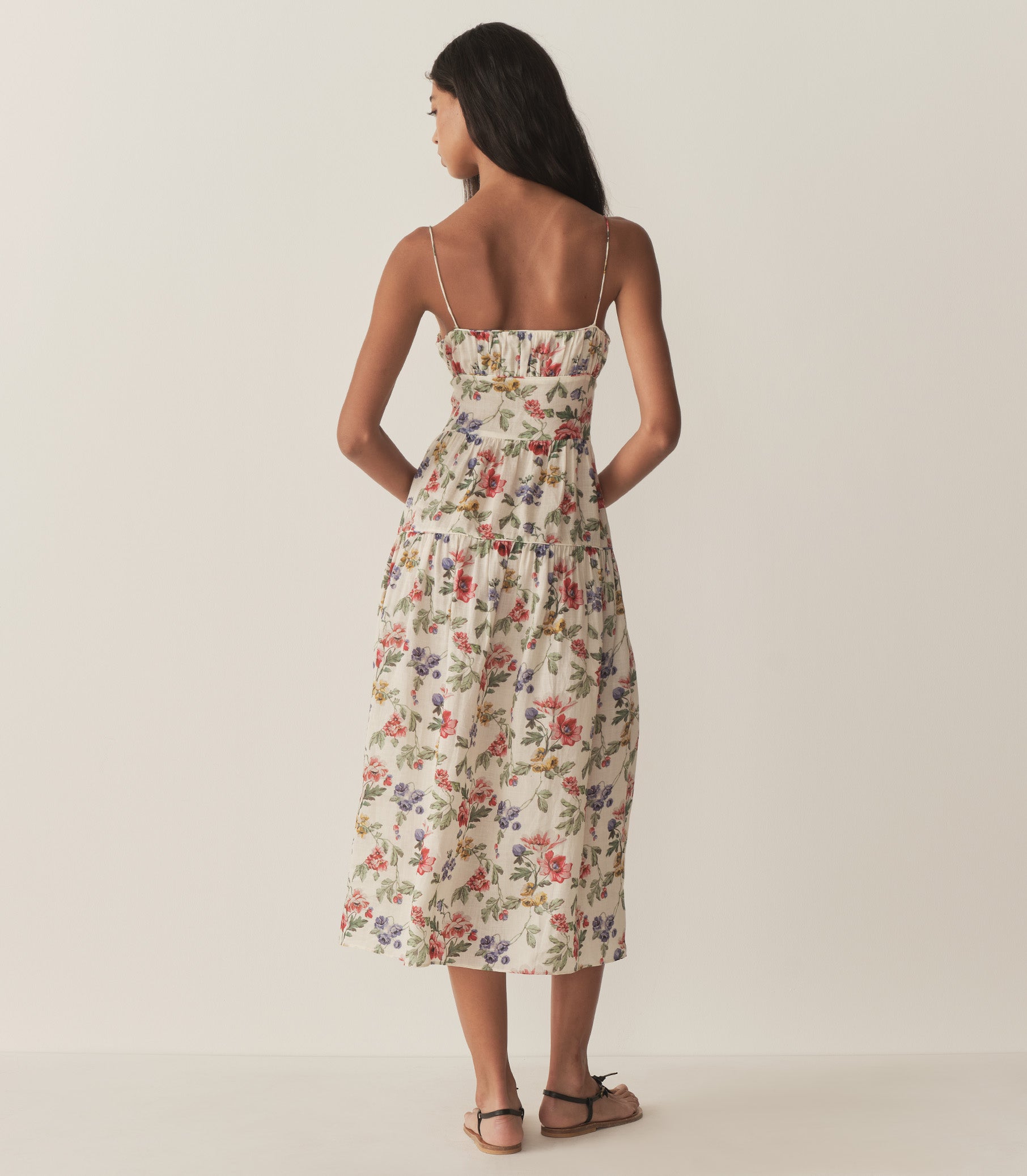 BENOIT DRESS -- IVORY WILD ROSE view 5