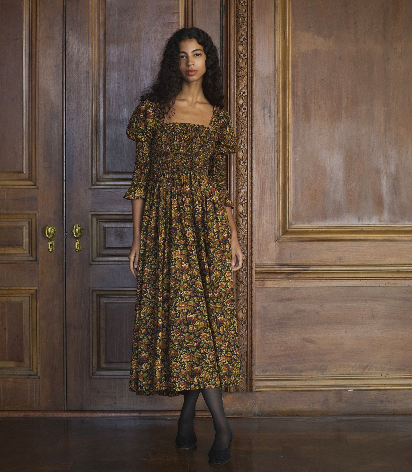 BIJOU DRESS -- NOIR RÊVE DES JARDINS