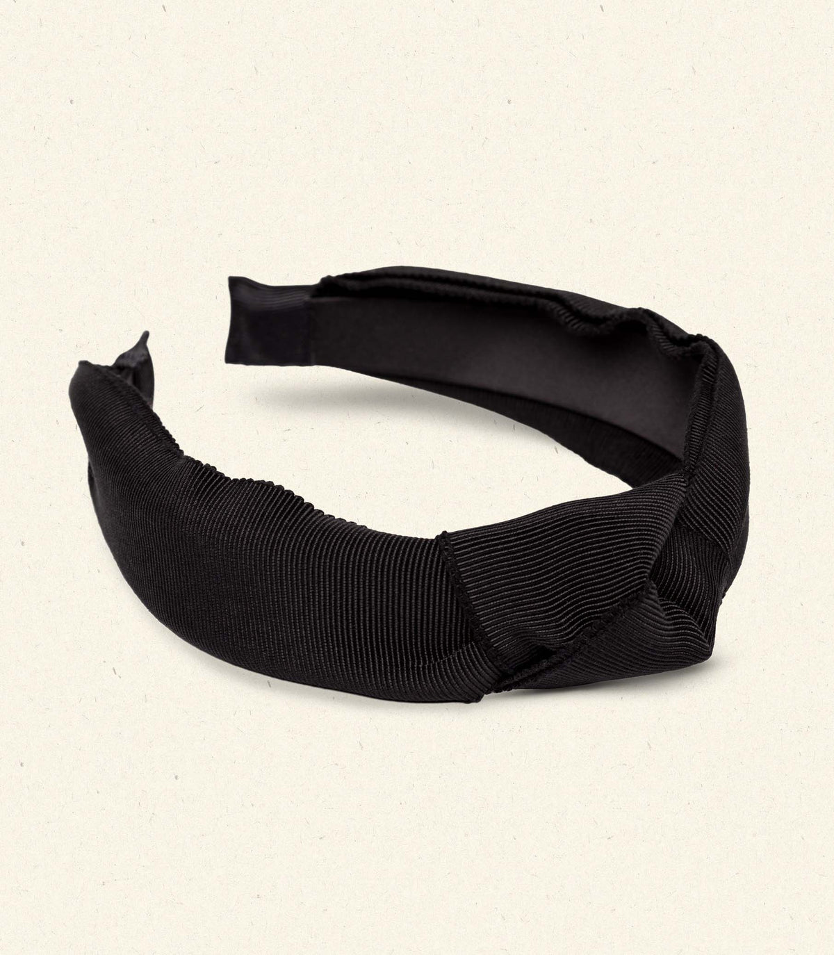HMD -- BLANCHE KNOTTED HEADBAND -- BLACK GROSGRAIN