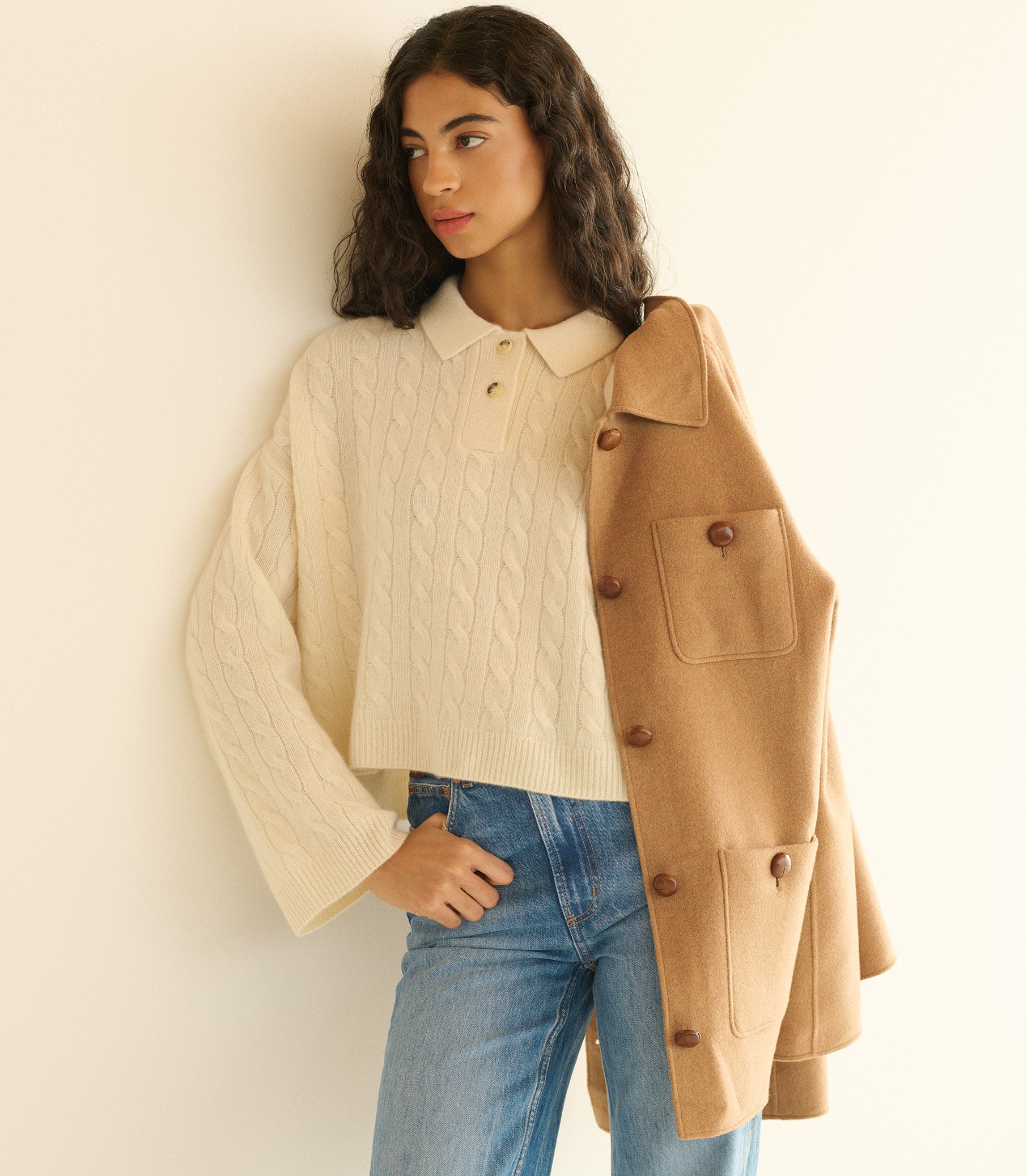Cambridge Cashmere Sweater - Magnolia | DÔEN