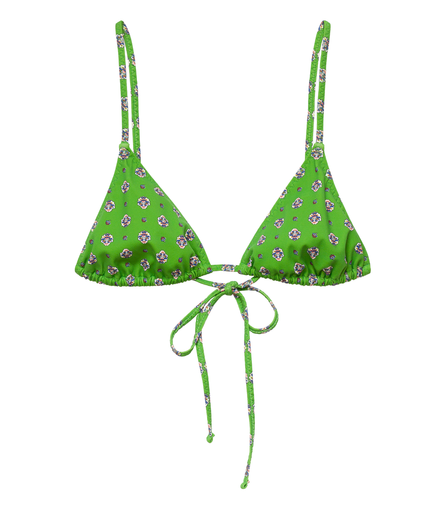 CAPRI BIKINI TOP -- VERT CADIZ FOULARD