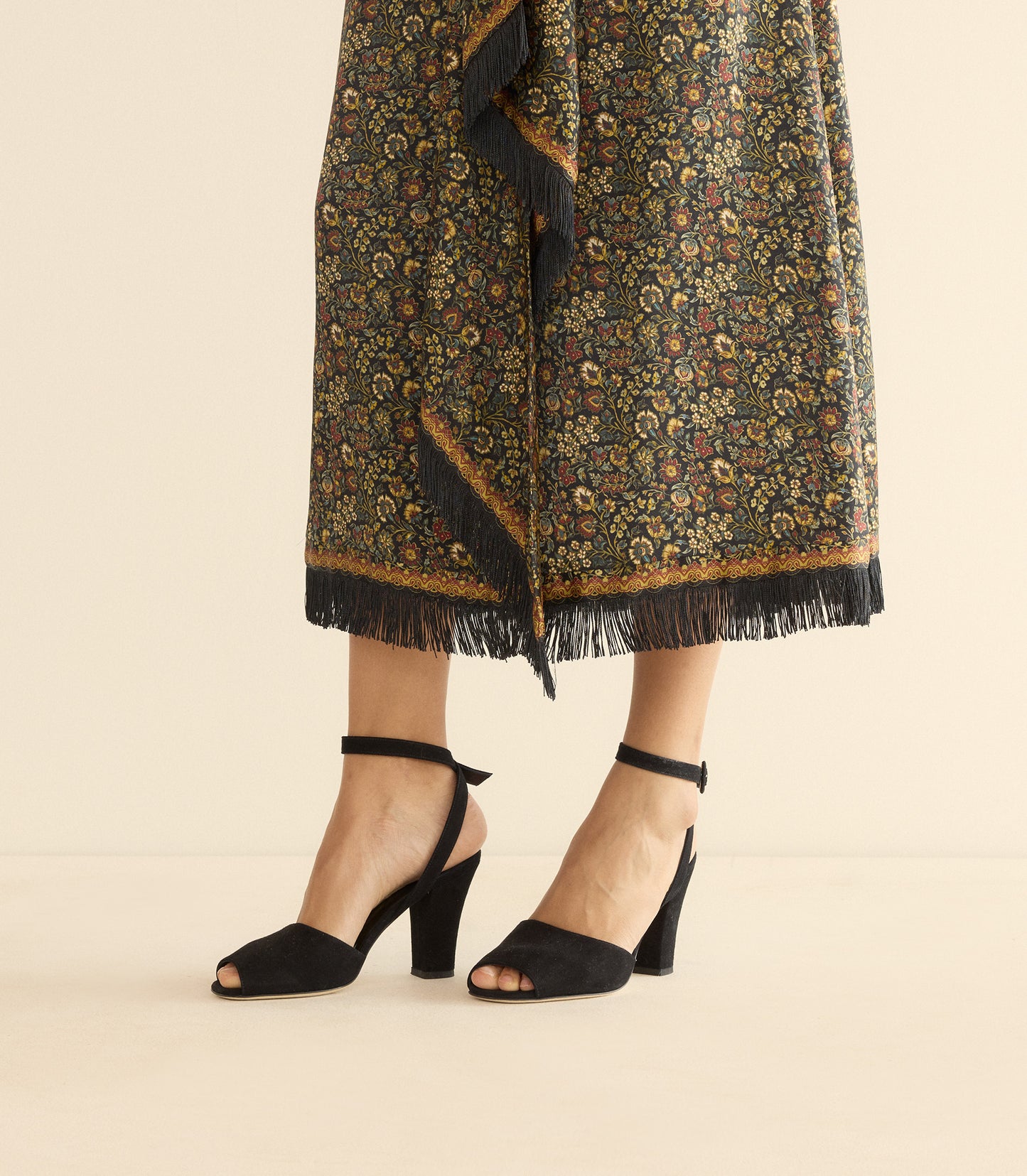 CARLA HEEL -- BLACK SUEDE