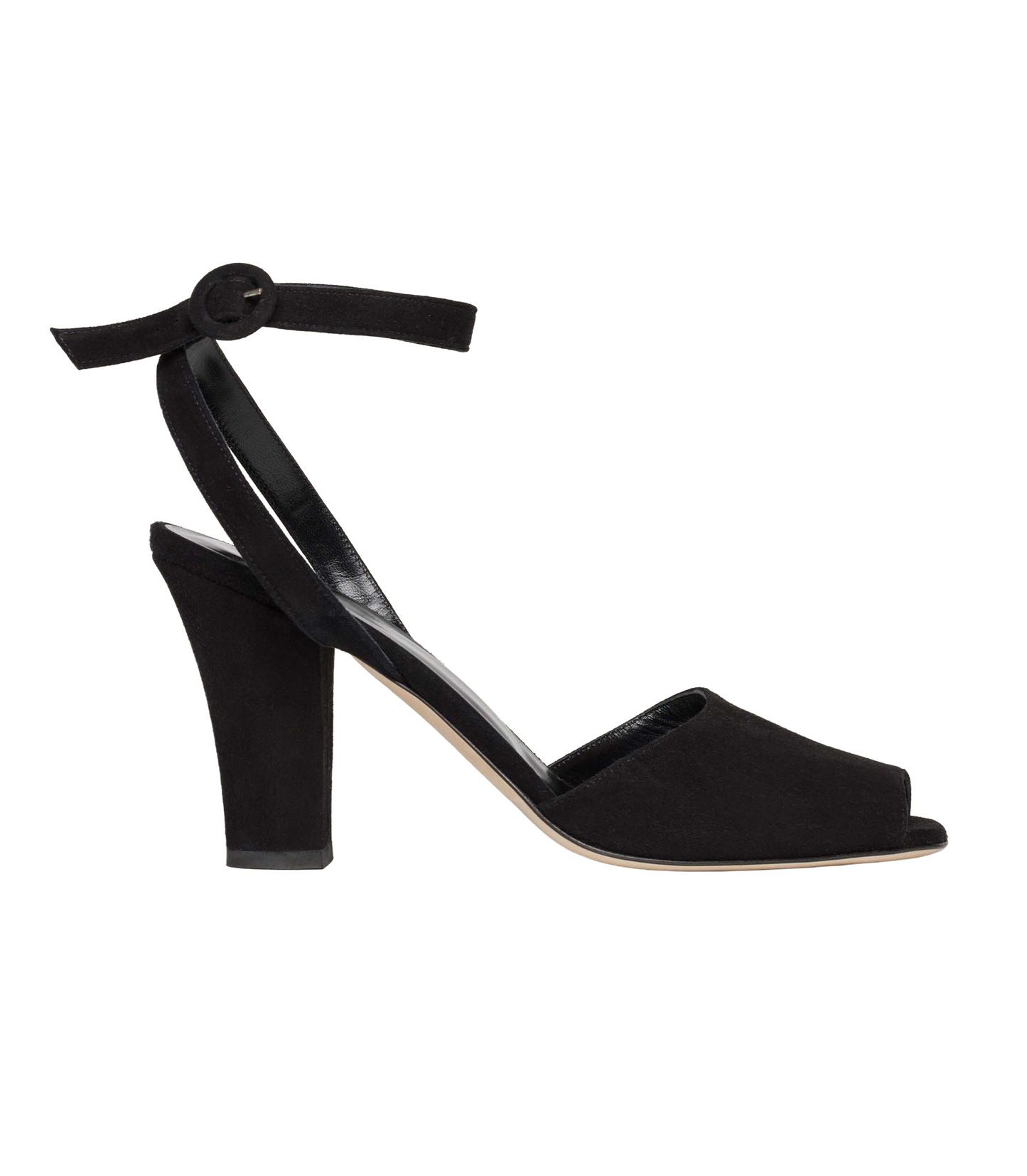 CARLA HEEL -- BLACK SUEDE