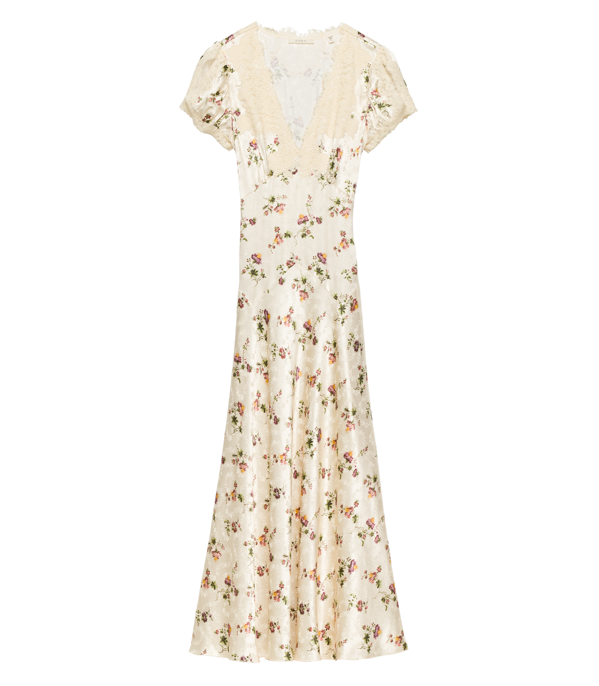 CELIA DRESS -- CREME HILLSIDE THISTLES