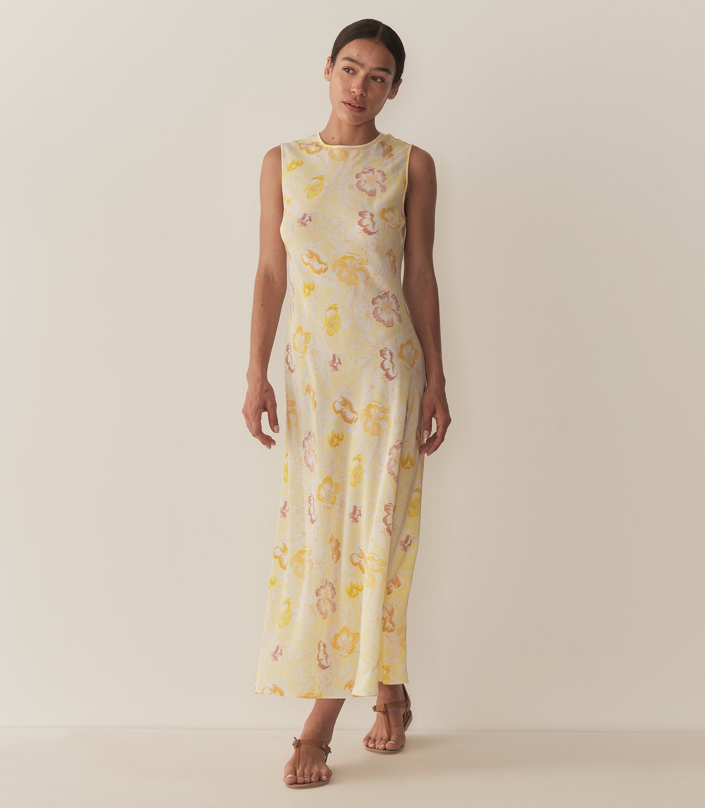 CHANDRA DRESS -- CITRON ANEMONE BLOOM