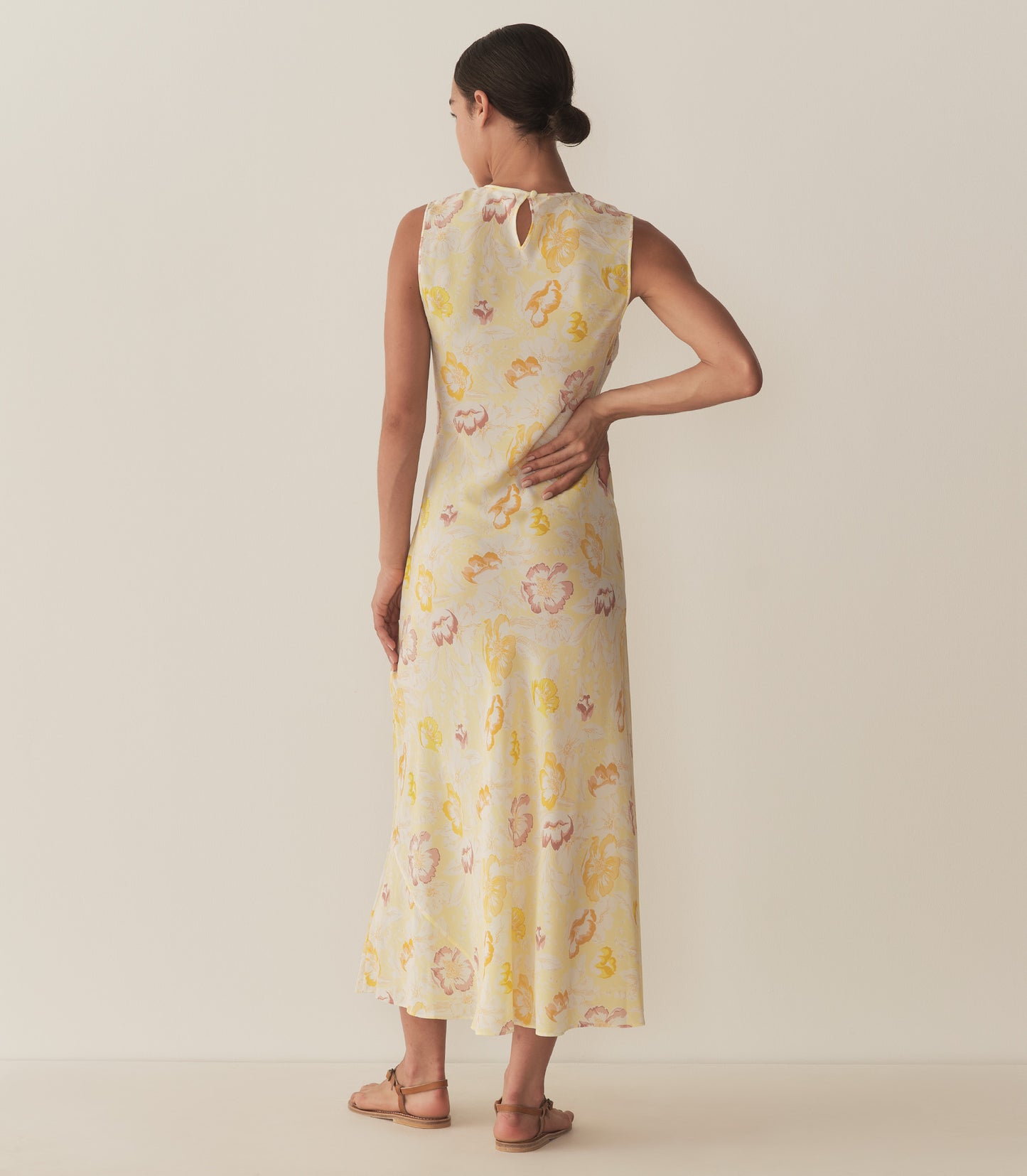 CHANDRA DRESS -- CITRON ANEMONE BLOOM