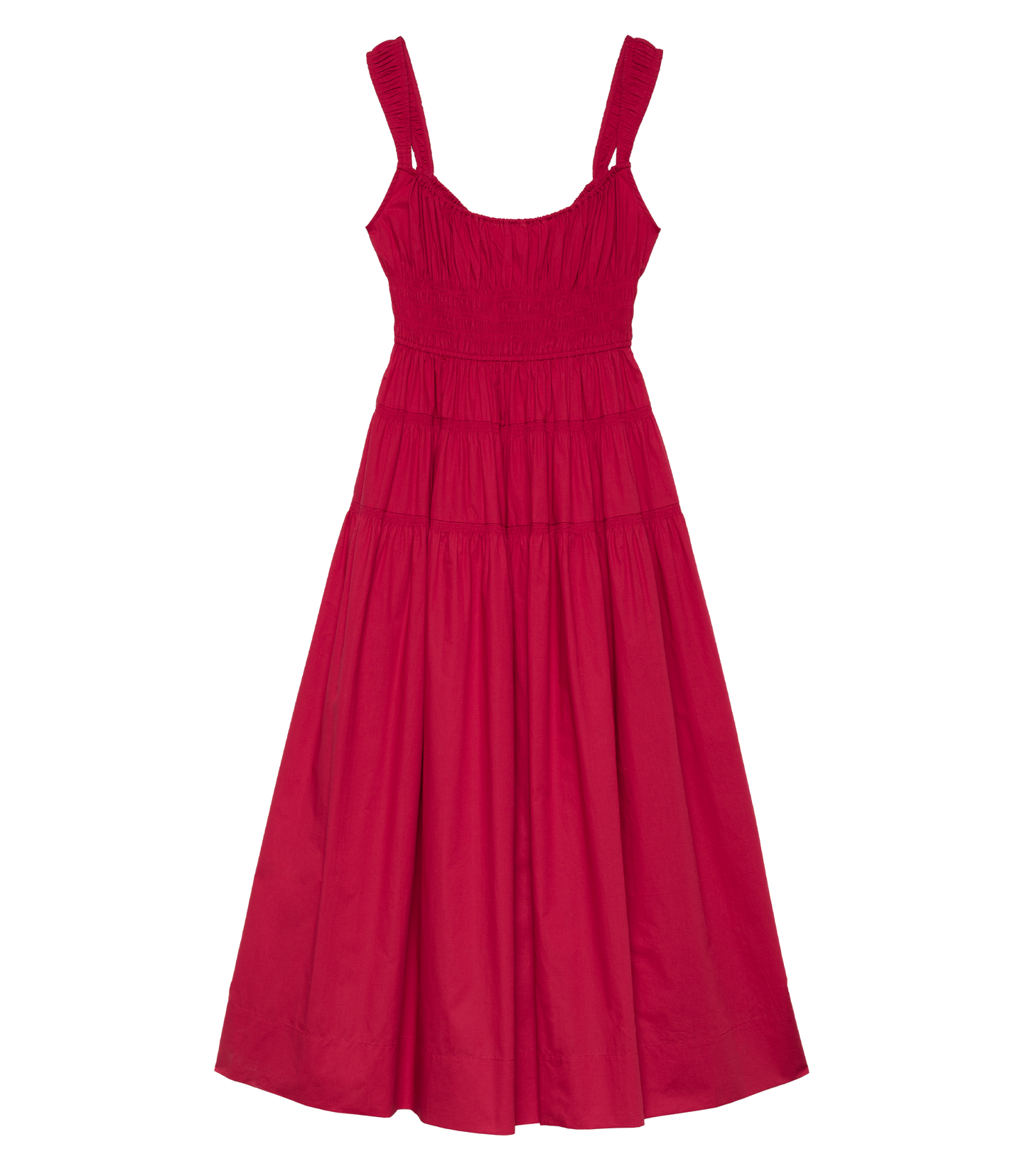 CLOVER DRESS -- DEEP TOMATO