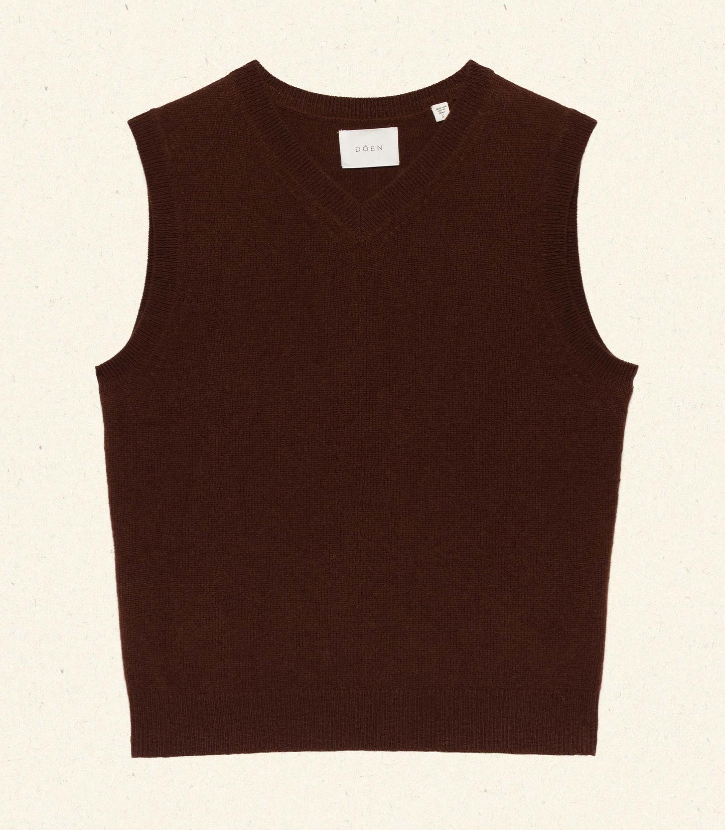 DAMIA CASHMERE VEST -- DARK UMBER