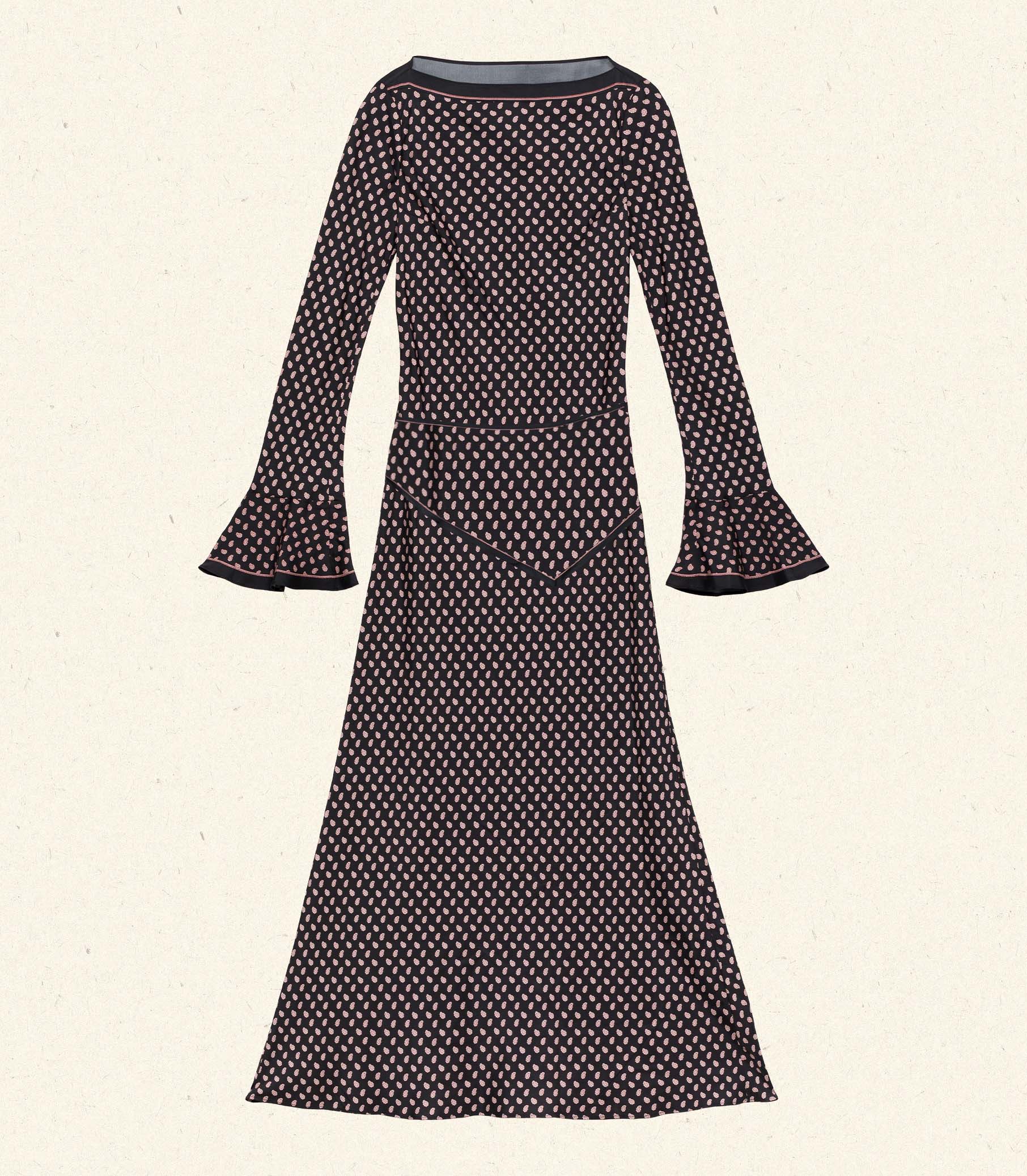 DAVINA DRESS -- CARDINALE FOULARD view 8