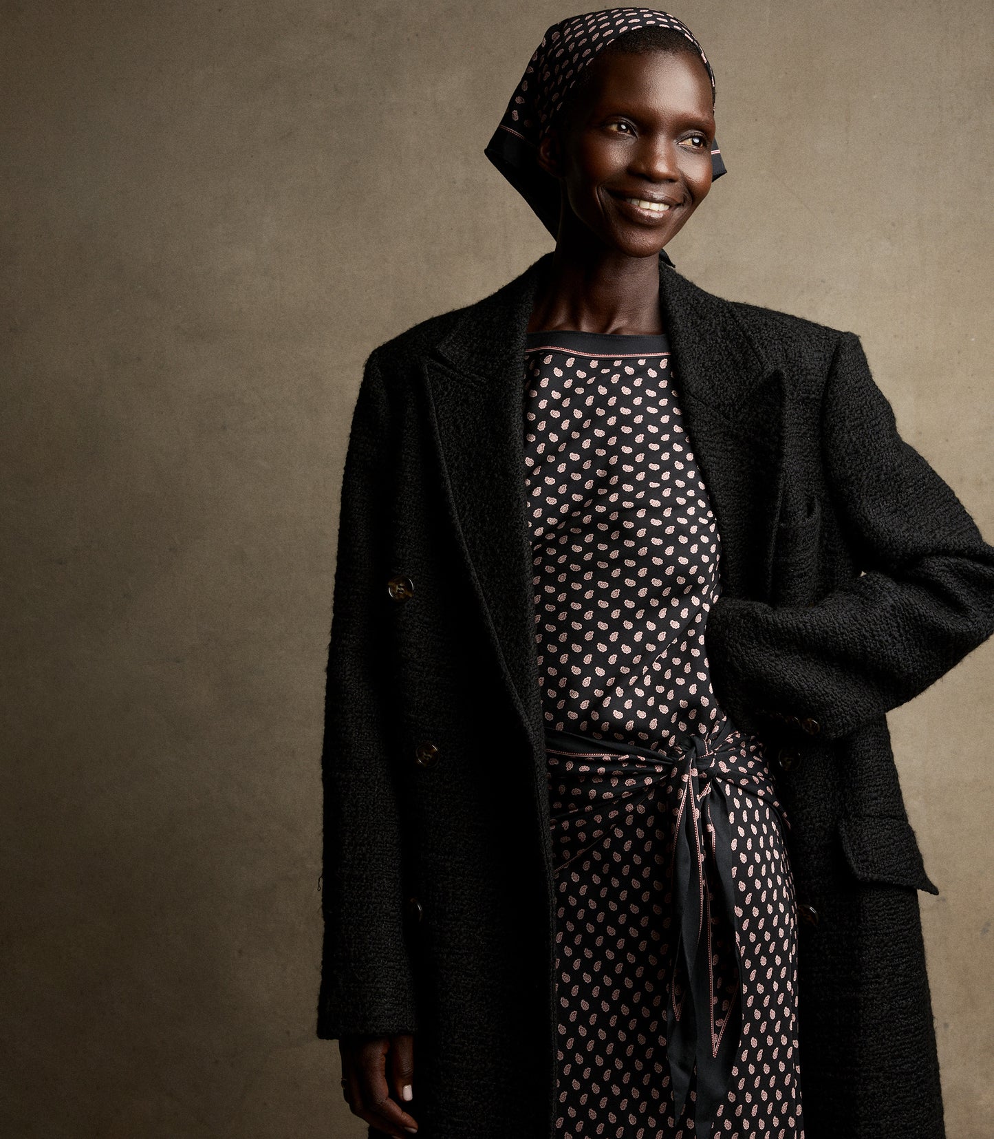 DAVINA DRESS -- CARDINALE FOULARD