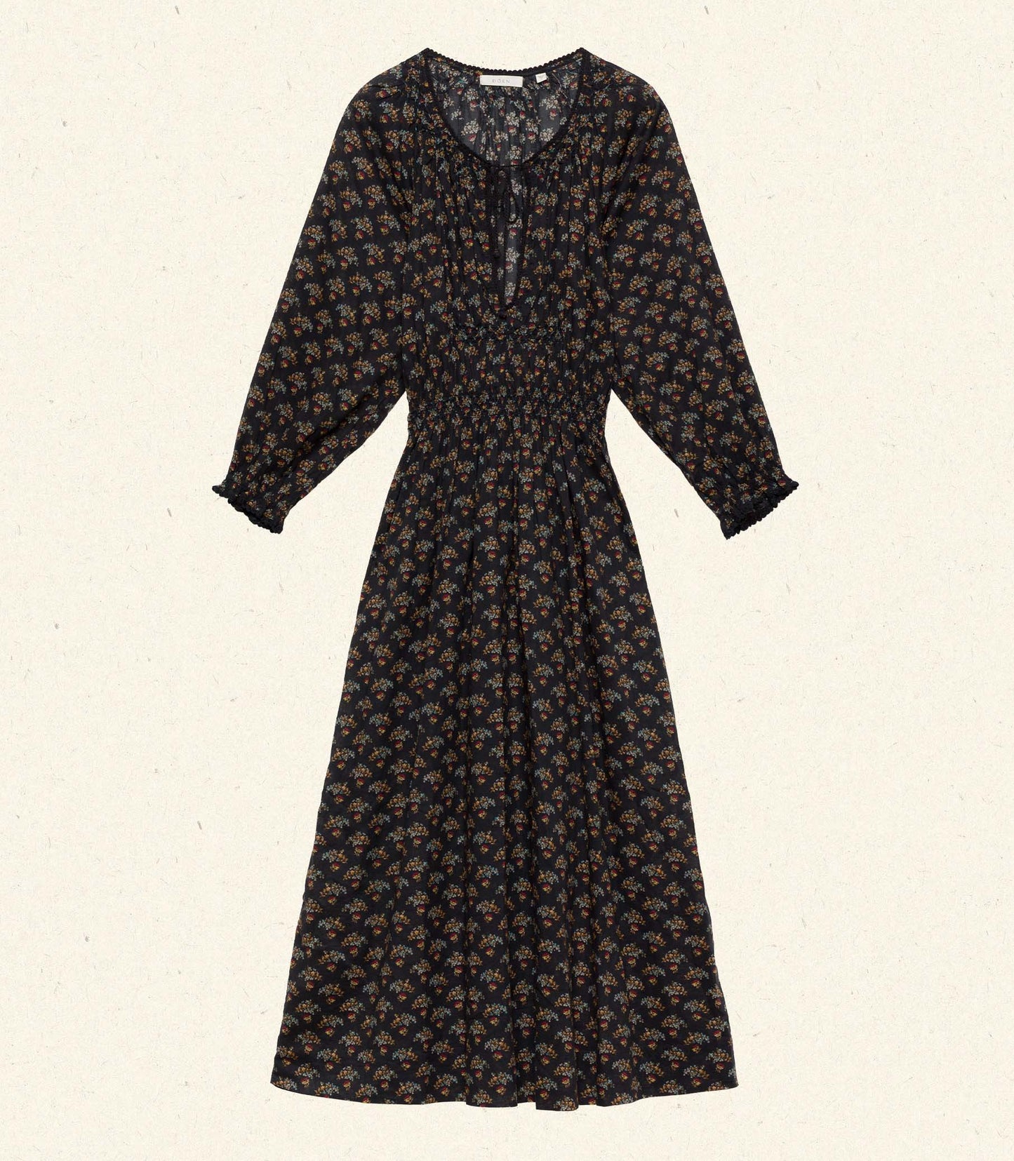 DELFINA DRESS -- DELPHINIUM FLORAL