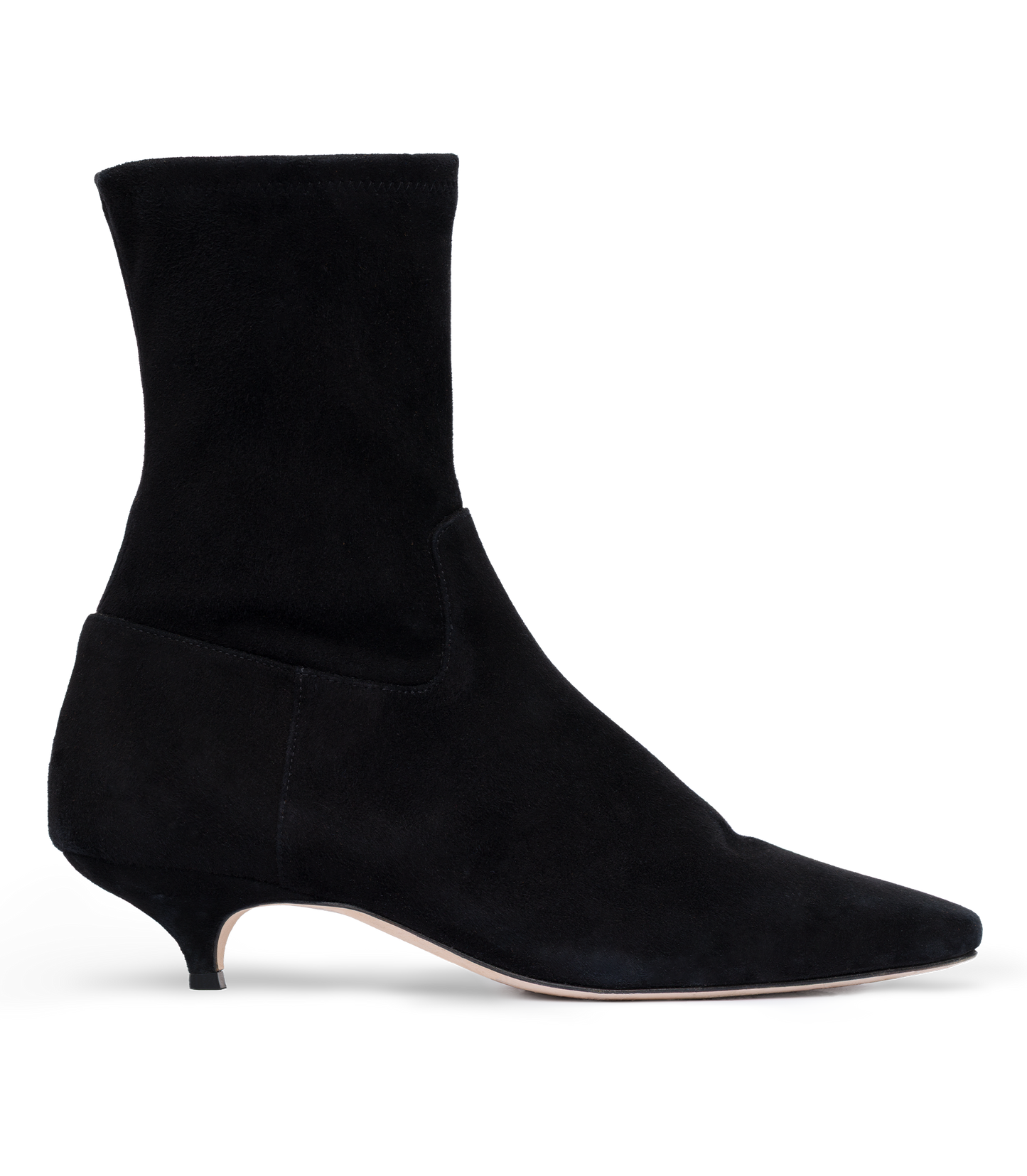 DEVI BOOT -- BLACK STRETCH SUEDE