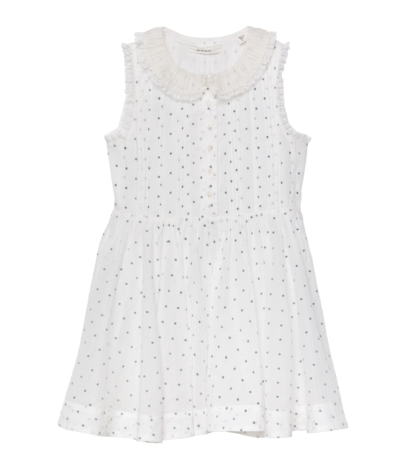 ELLY DRESS -- SALT FLOCK DOT