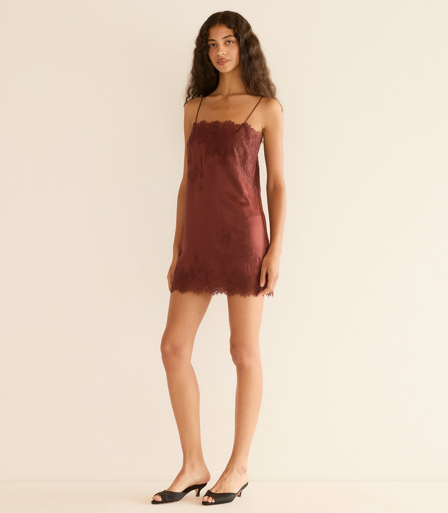 ELVINA DRESS -- CAFE BRUN