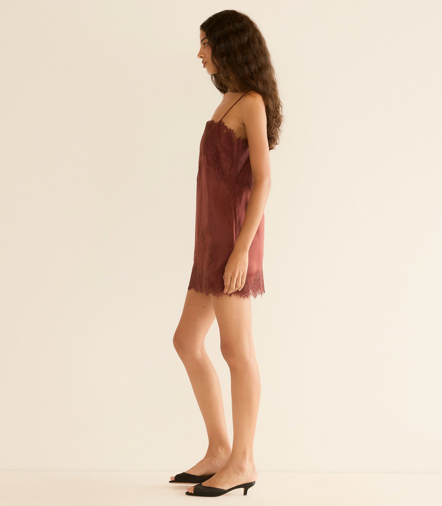ELVINA DRESS -- CAFE BRUN