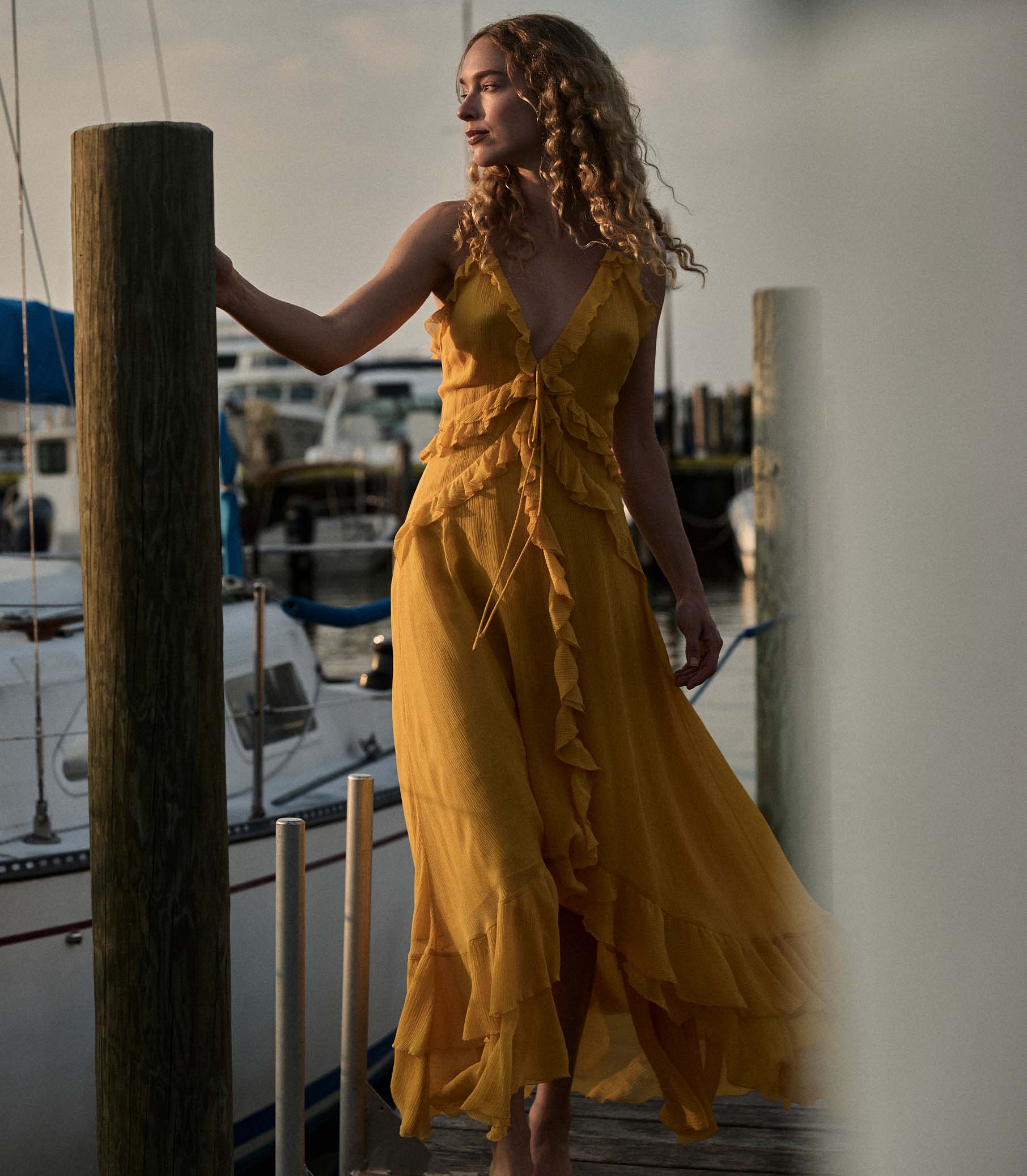 Evelina Dress - Golden Acacia | DEN Golden Acacia / XL Evelina Dress - Golden Acacia | DEN Golden Acacia / XL