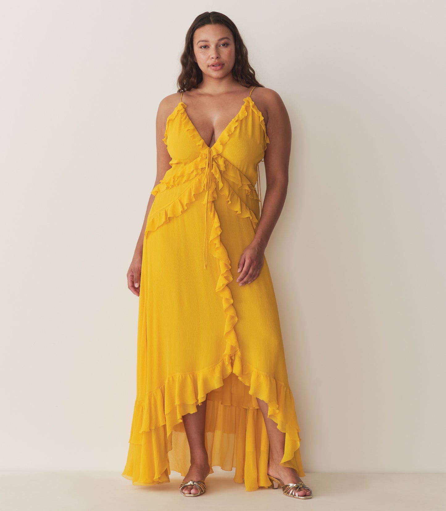 EVELINA DRESS -- GOLDEN ACACIA