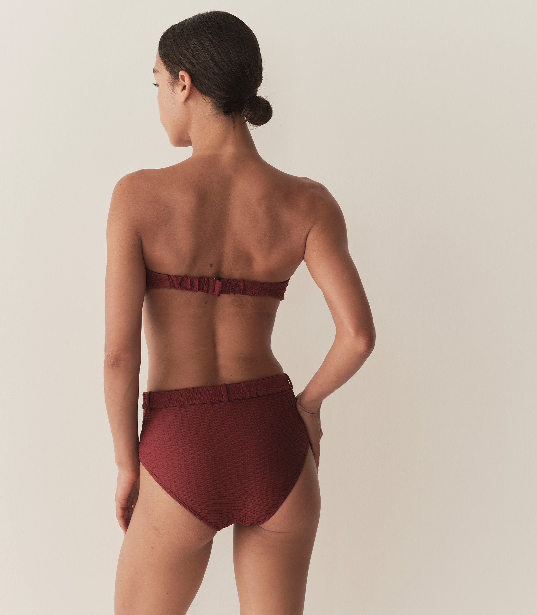 EVORA BIKINI BOTTOM -- DEEP SUMAC view 4