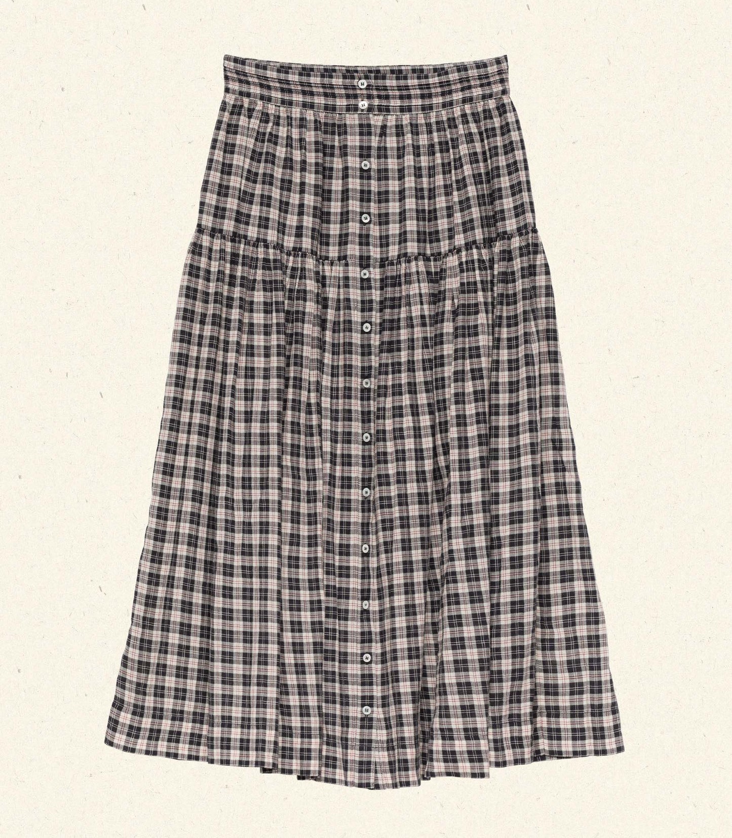 FABIENNE SKIRT -- NAVY COUNTRYSIDE PLAID