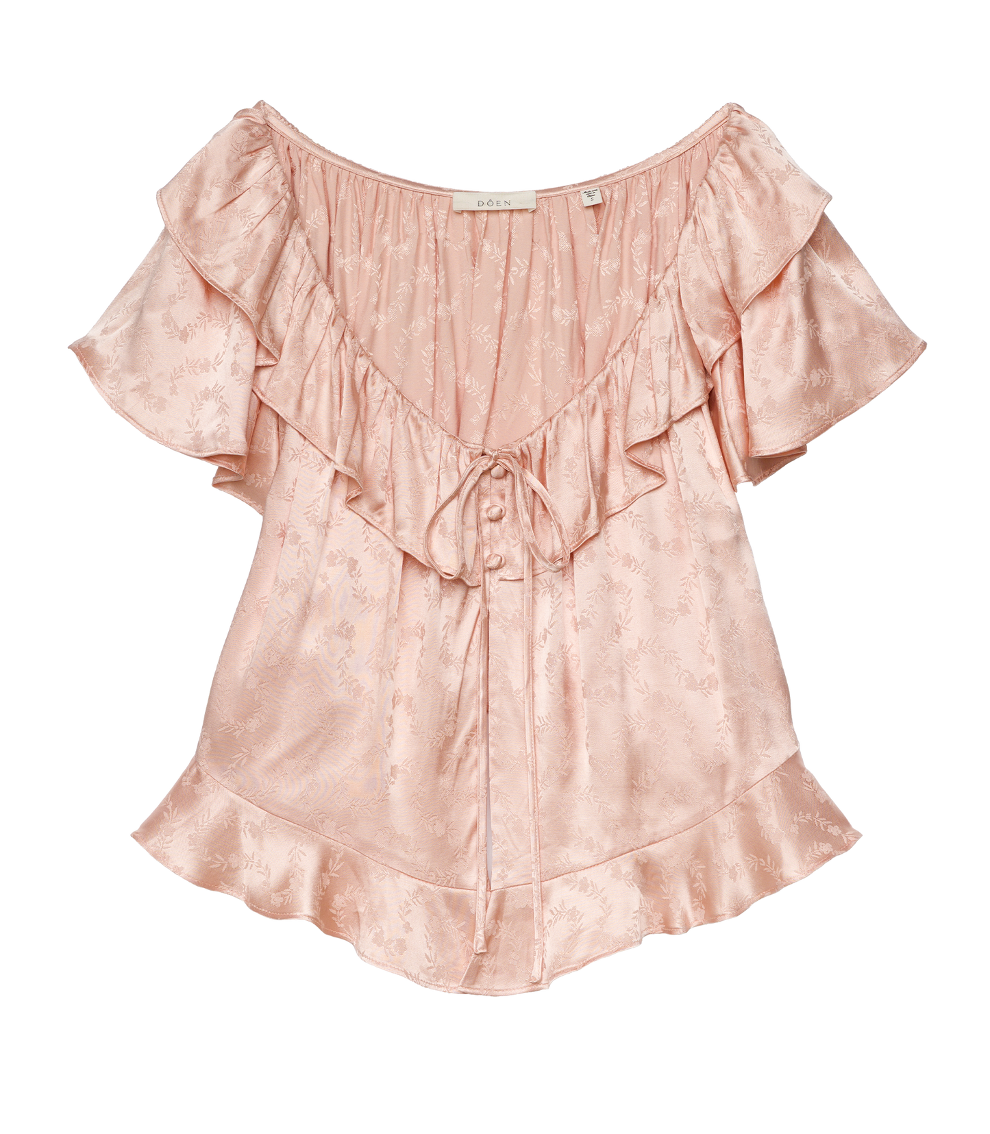 FLORIETTE TOP -- PEACH SORBET