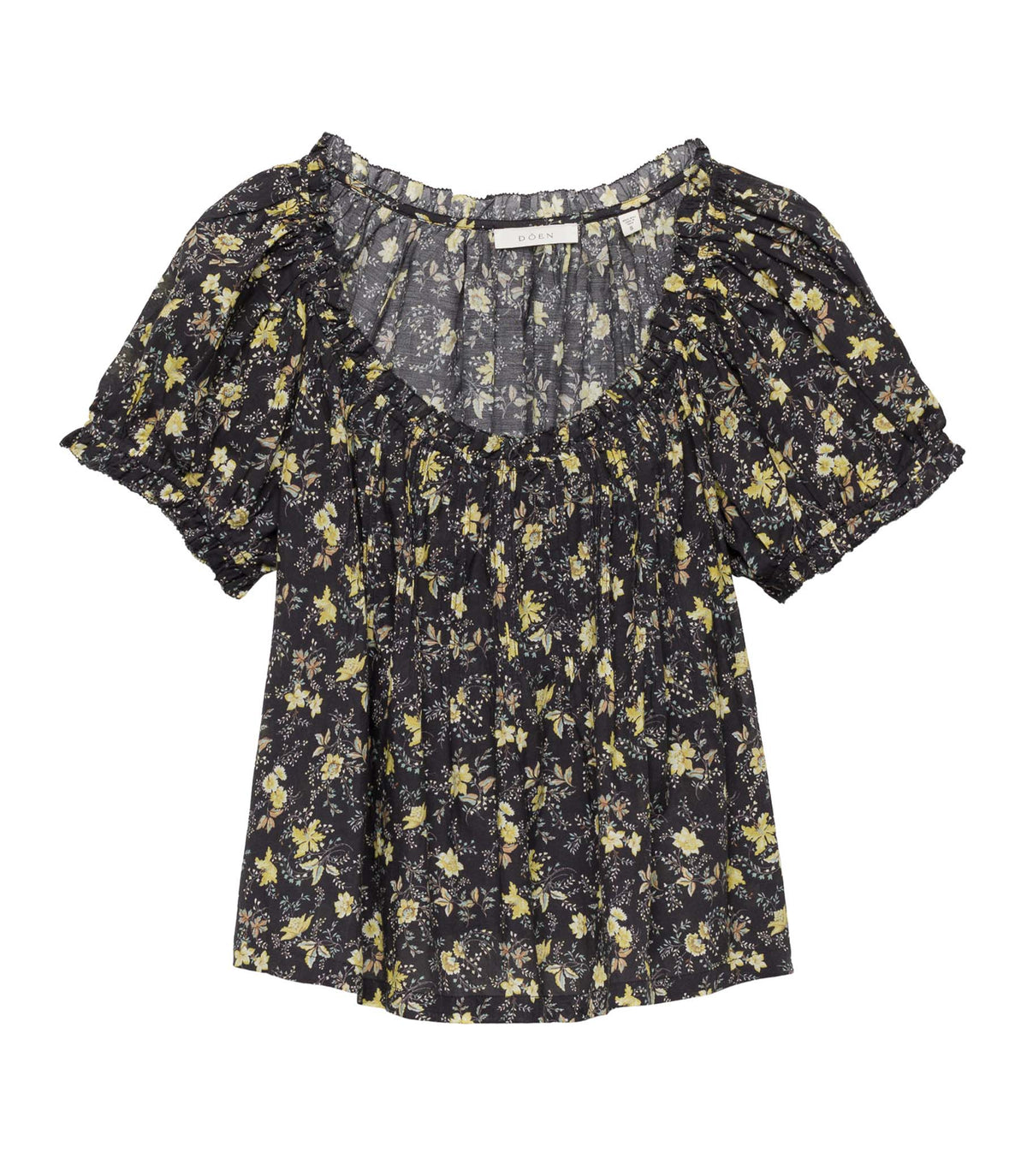HMD -- FREDERICA TOP -- NOIR WINDING BLOSSOMS