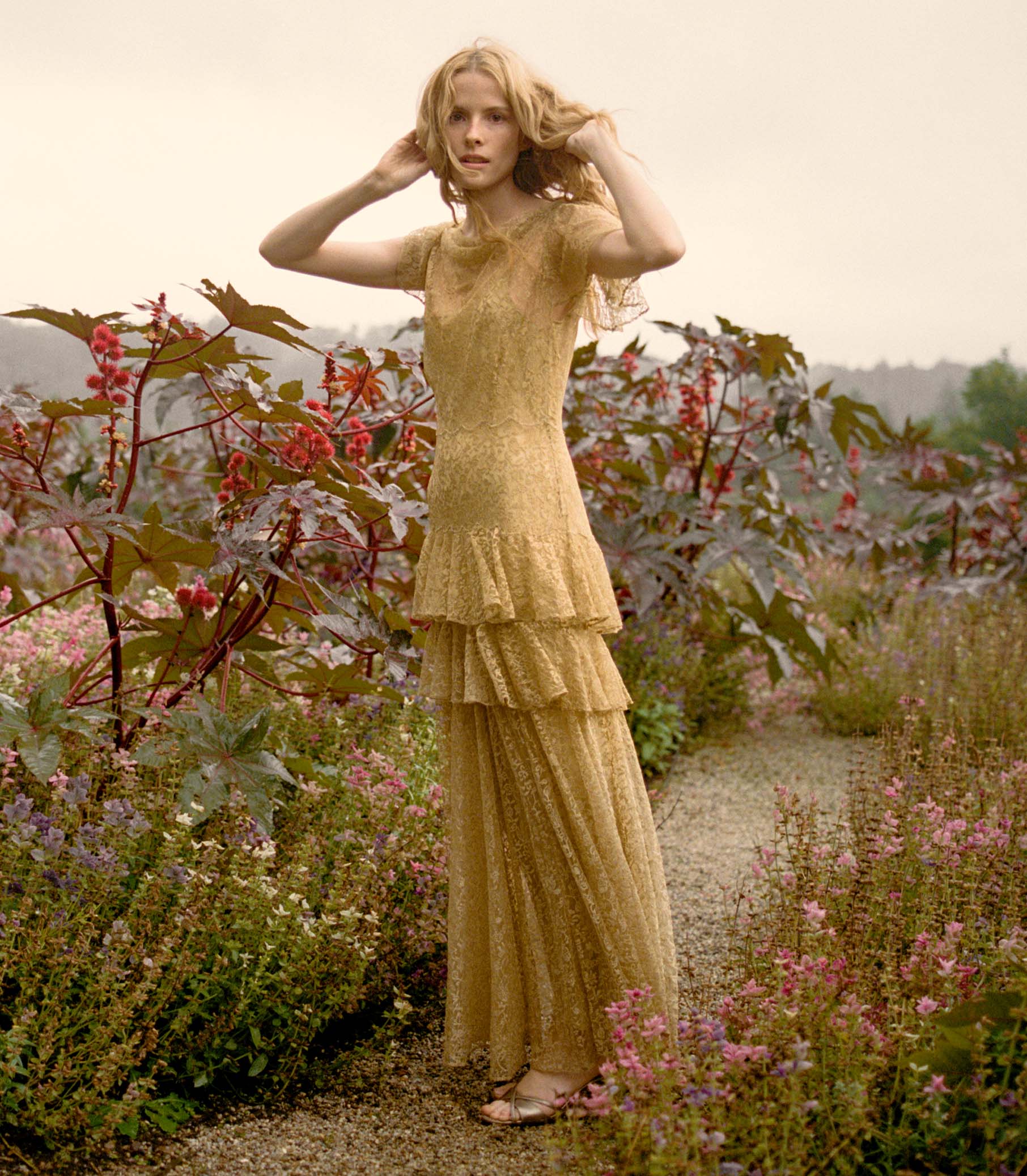 Garbo Dress - Burnished Gold Lace | DEN Burnished Gold Lace / M Garbo Dress - Burnished Gold Lace | DEN Burnished Gold Lace / M