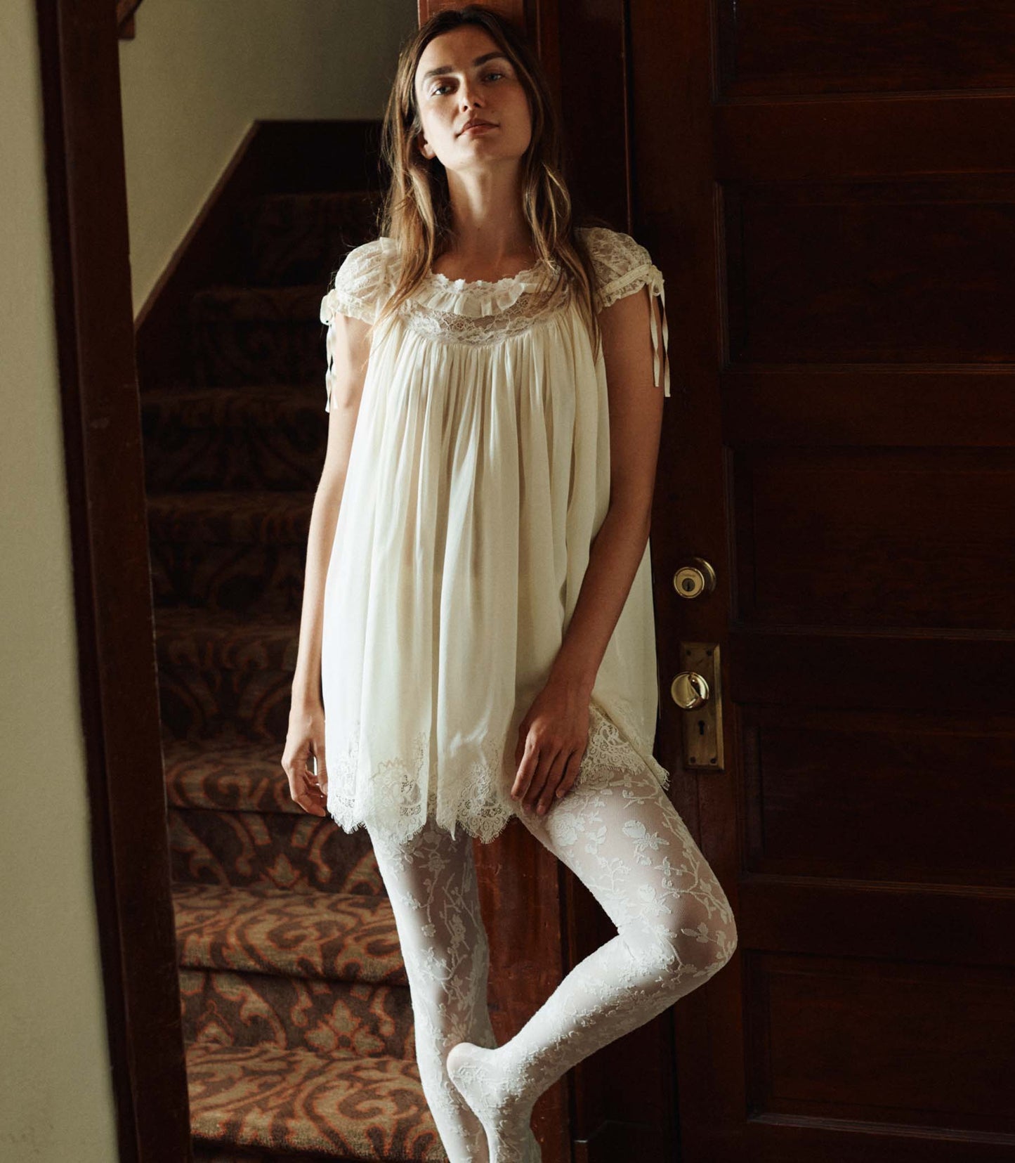 GENEVIEVE DRESS -- VANILLE