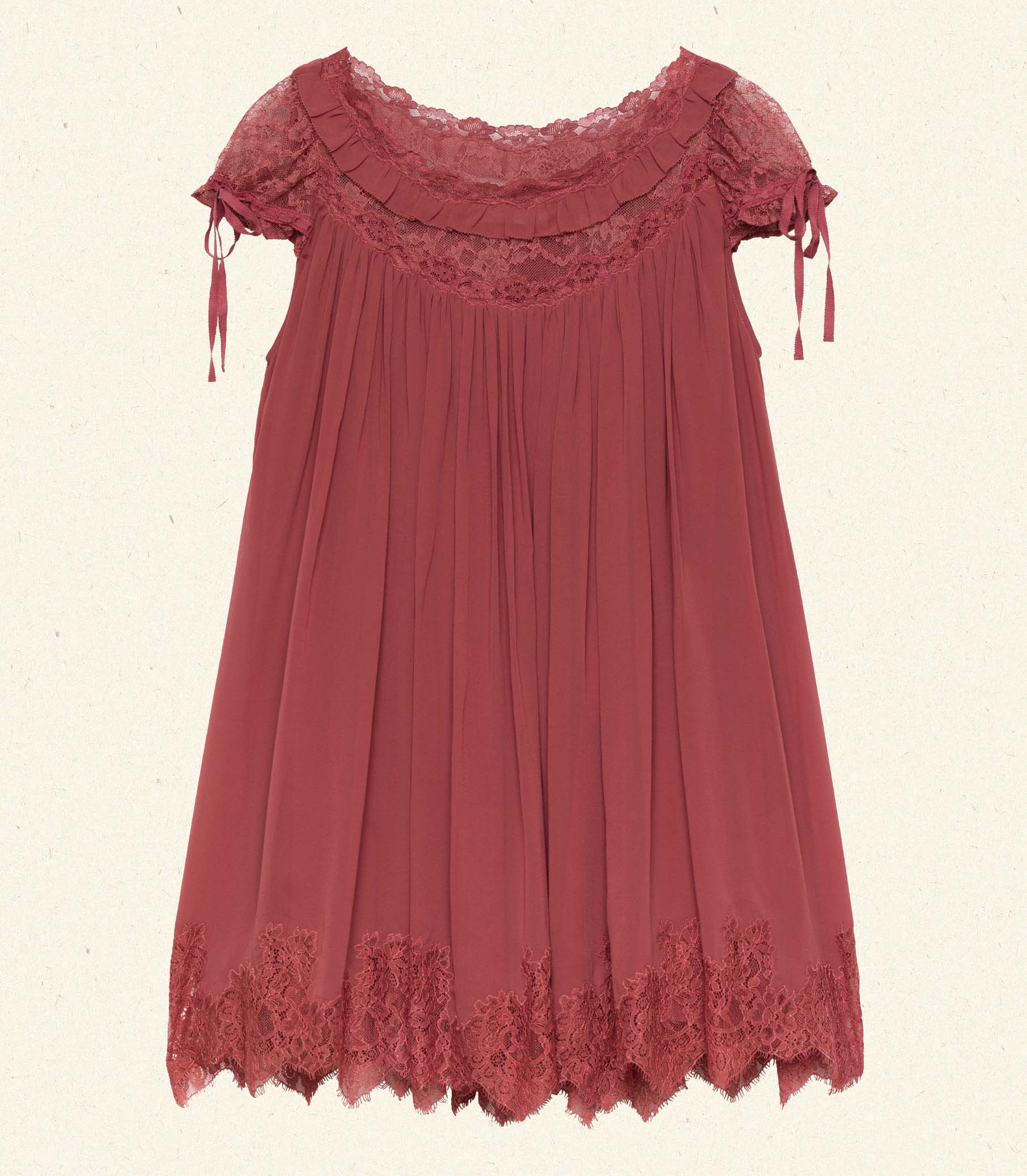 GENEVIEVE DRESS -- VIEUX ROSE view 7