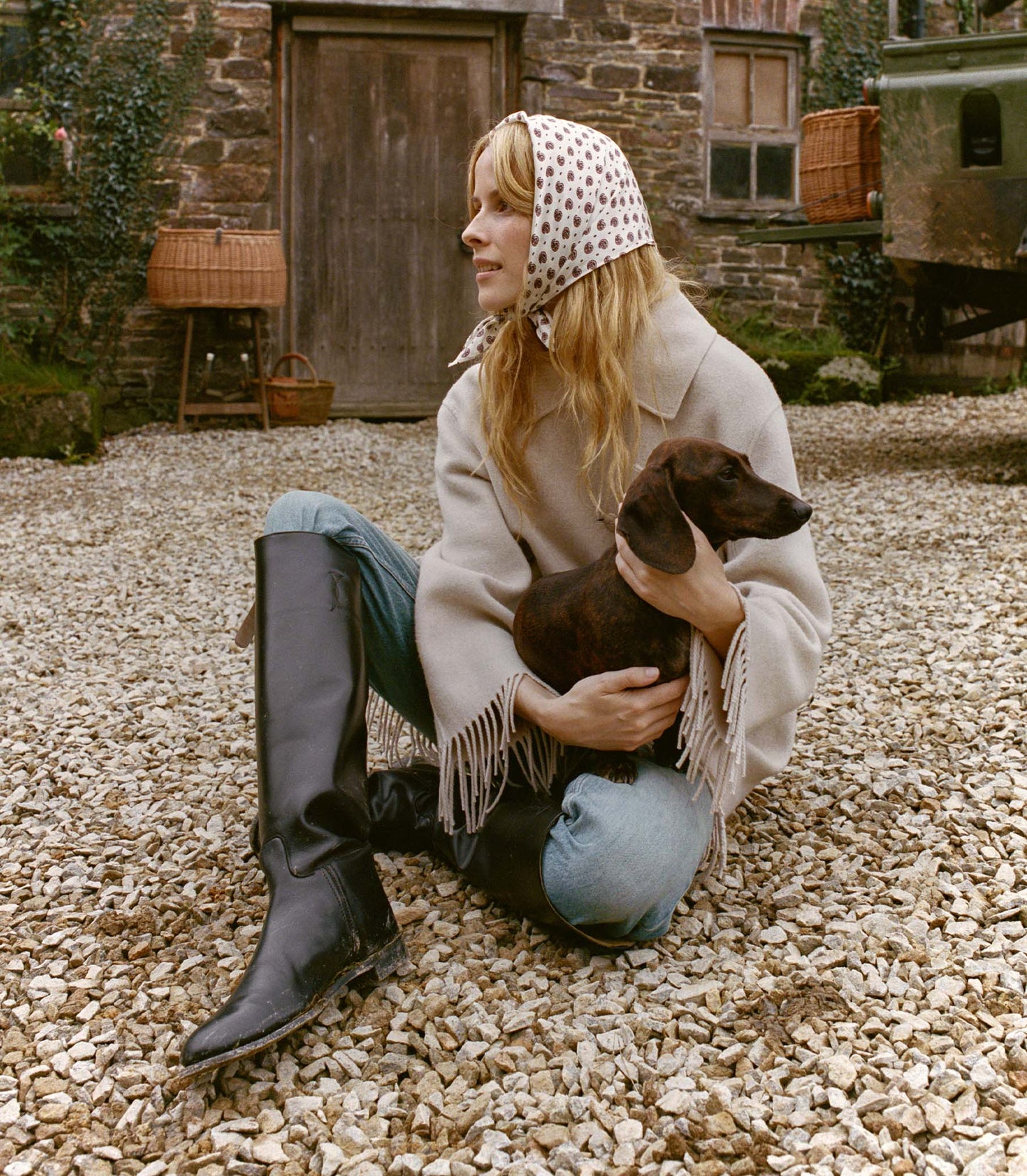 GERMAIN FRINGE COAT -- BUTTER CREAM