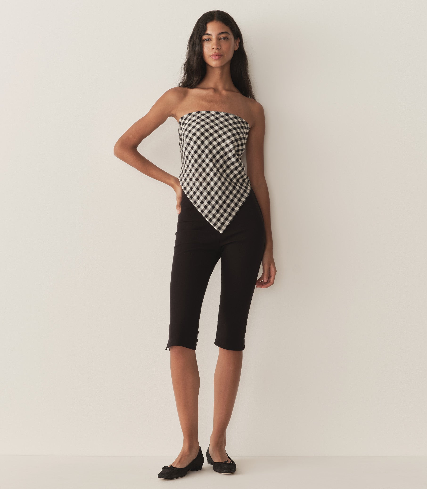 GRANDE PENNY BANDANA -- BLACK MARILYN GINGHAM view 3