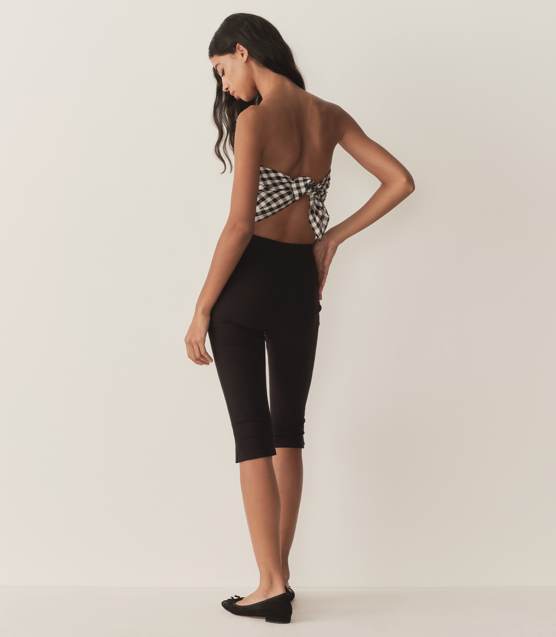 GRANDE PENNY BANDANA -- BLACK MARILYN GINGHAM view 4