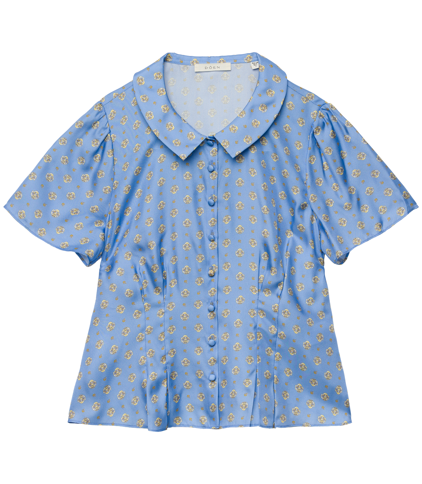 HELIE TOP -- PERIWINKLE CADIZ FOULARD