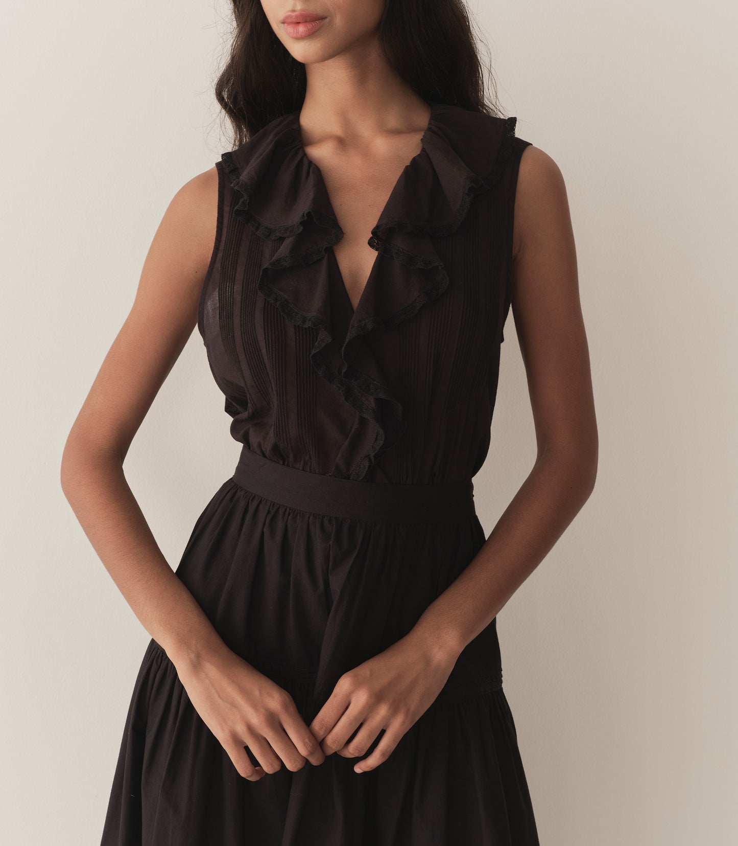 HILDA TOP -- BLACK