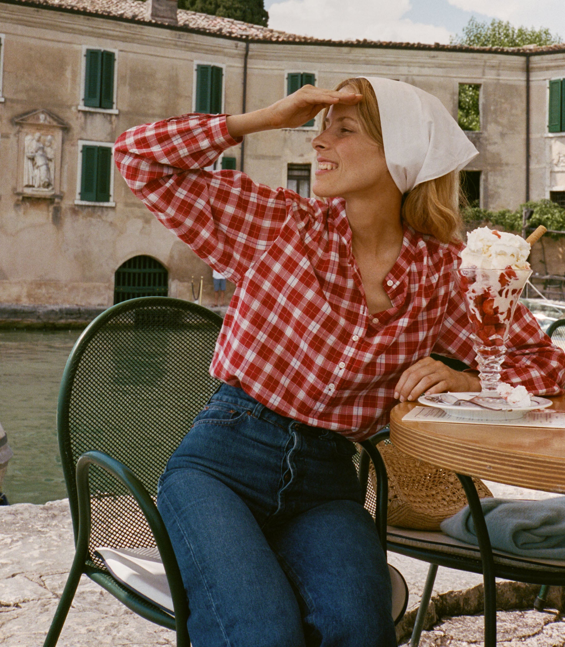 HOLDE TOP -- ALSACE PLAID view 5