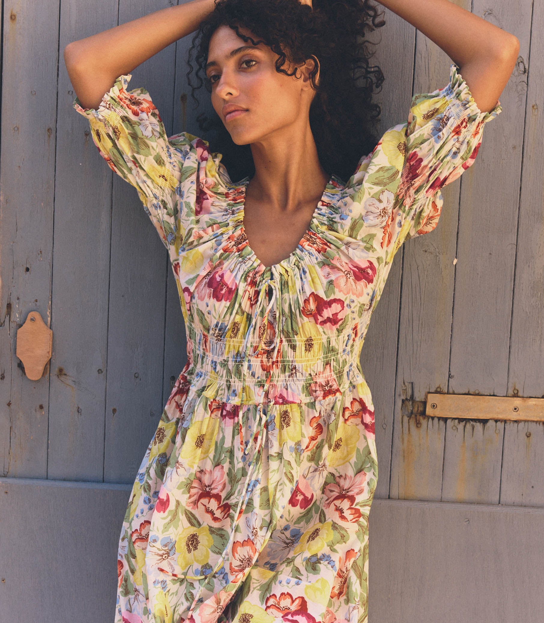 ISCHIA DRESS -- BLANC ANEMONE BLOOM view 5