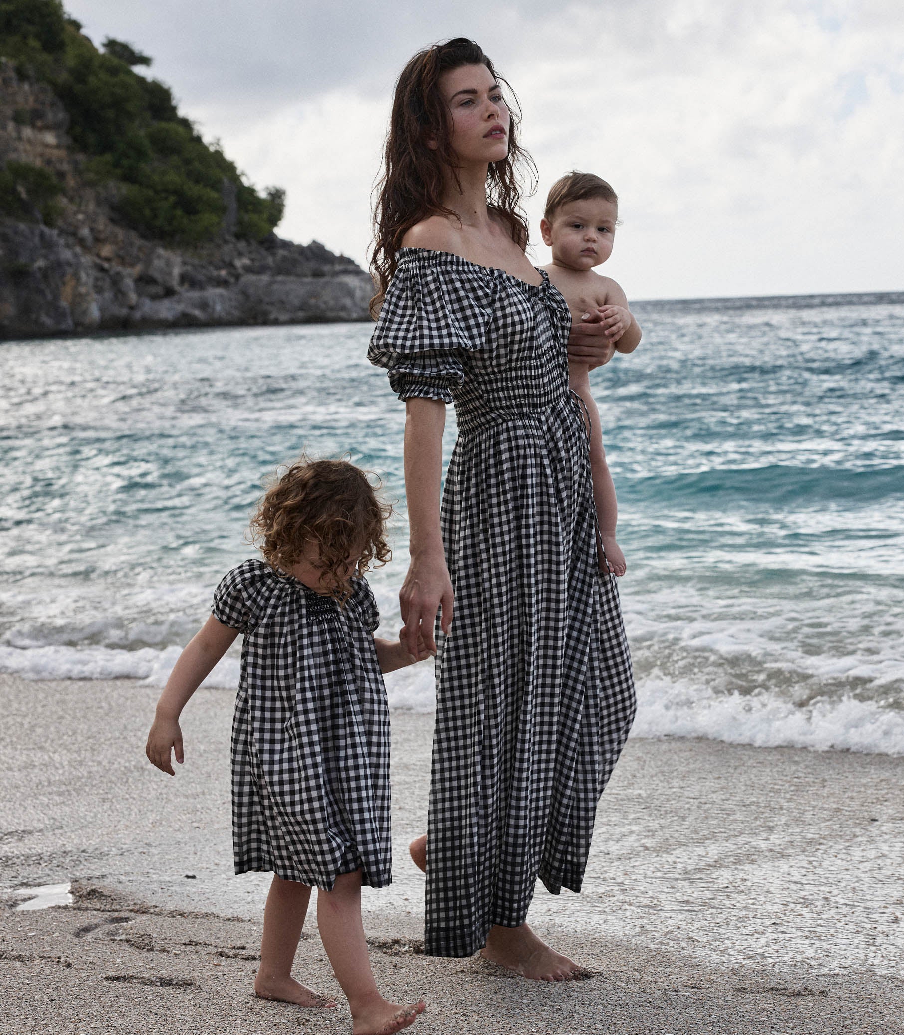 ISCHIA DRESS -- NOIR GRETA GINGHAM view 1