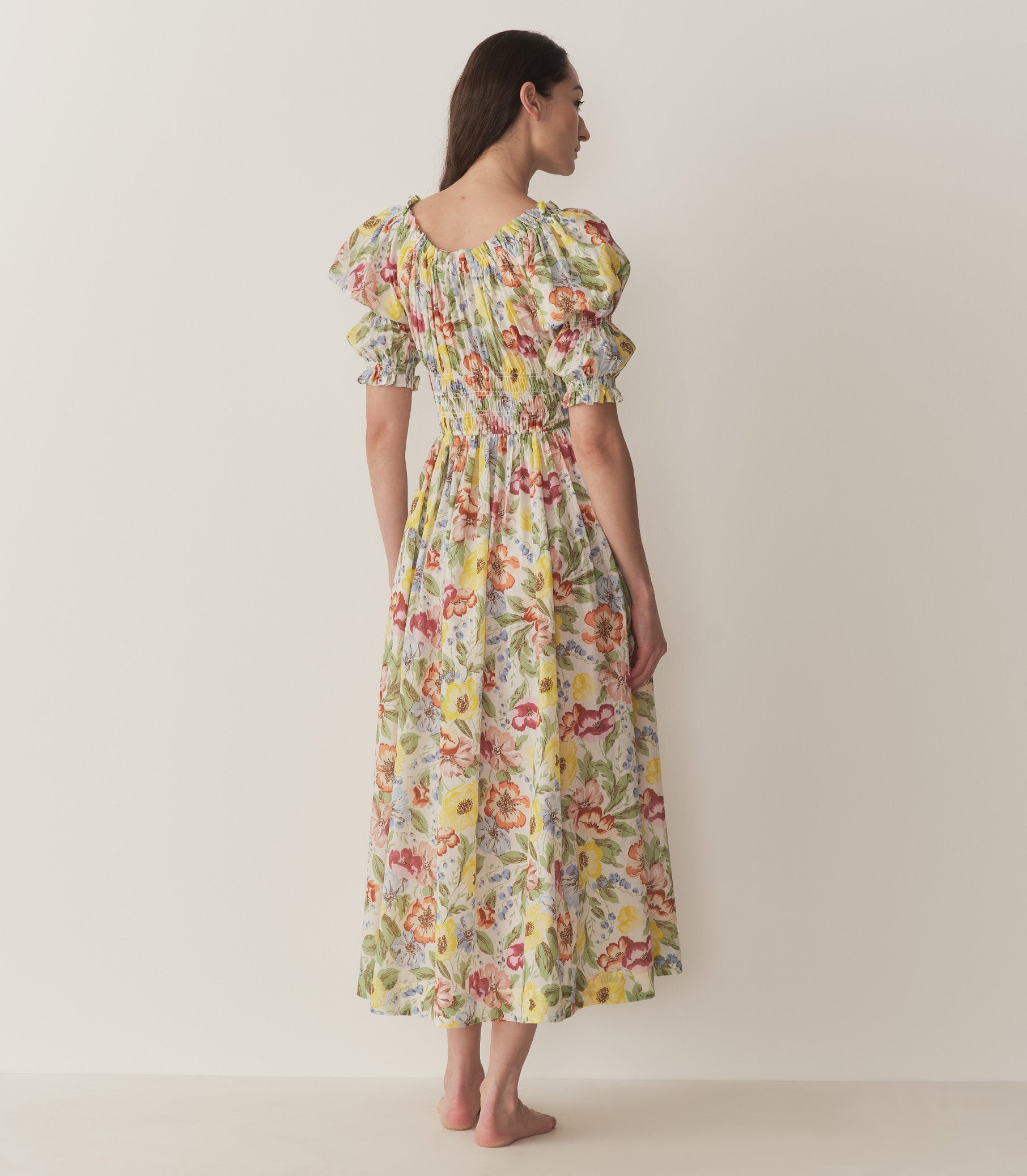 ISCHIA DRESS -- BLANC ANEMONE BLOOM view 8
