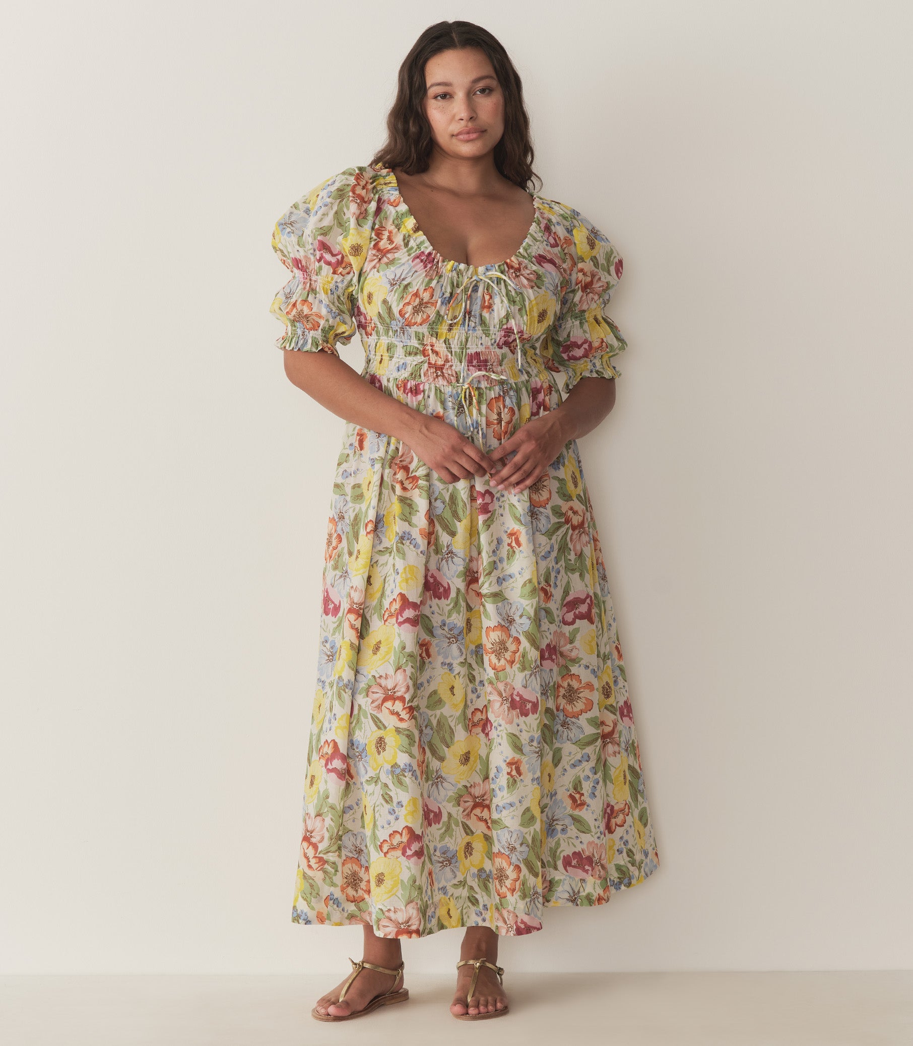 ISCHIA DRESS -- BLANC ANEMONE BLOOM view 9