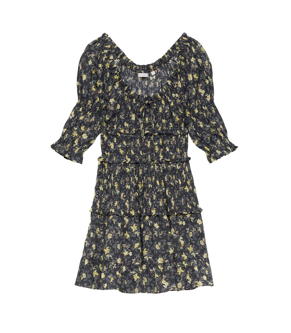 HMD -- ISMENE DRESS -- NOIR WINDING BLOSSOMS