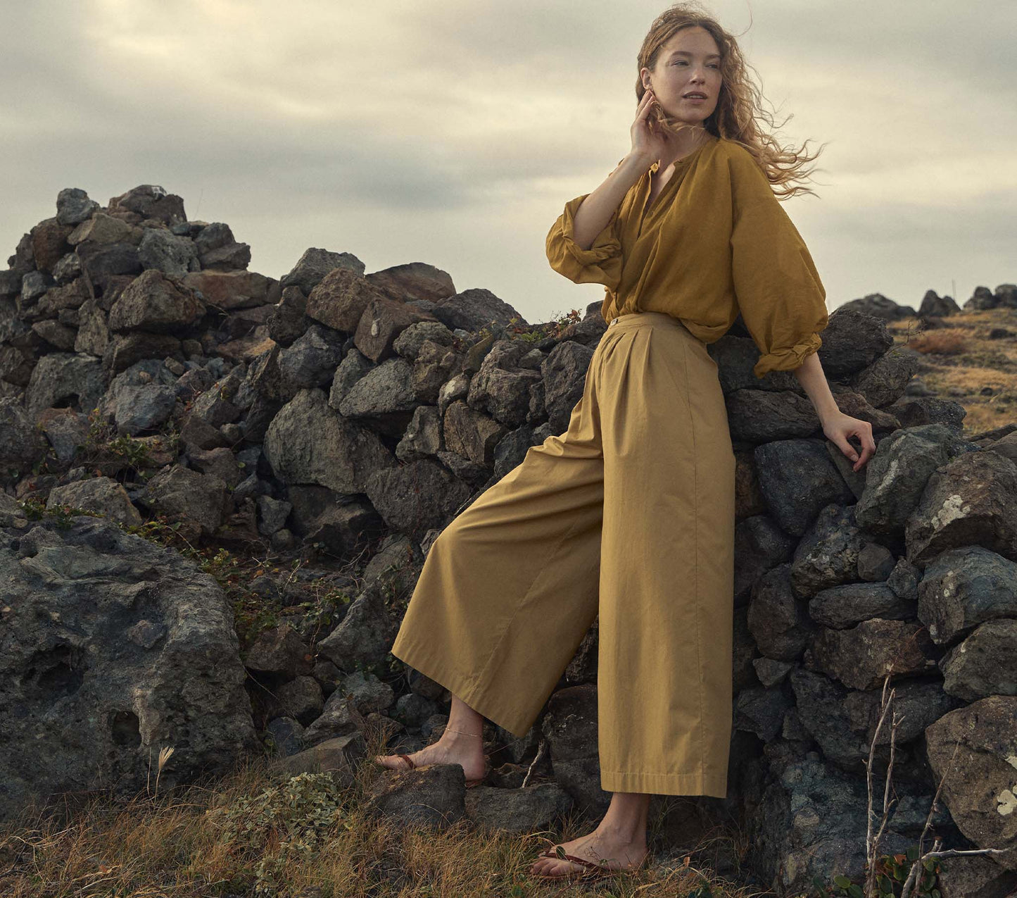 HMD -- THE JANE BLOUSE -- GOLDEN WILLOW