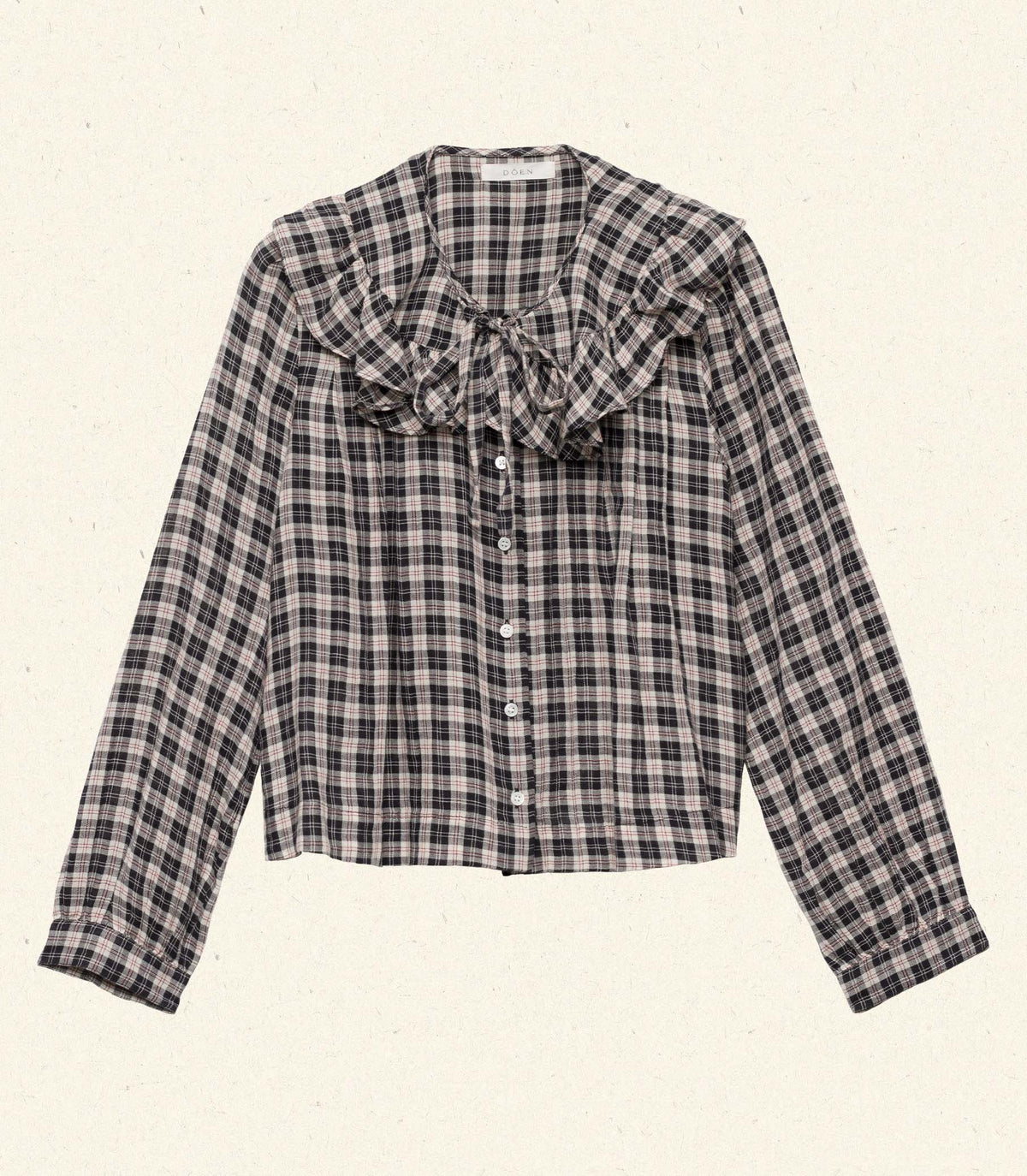 HMD -- JOELLE TOP -- NAVY COUNTRYSIDE PLAID