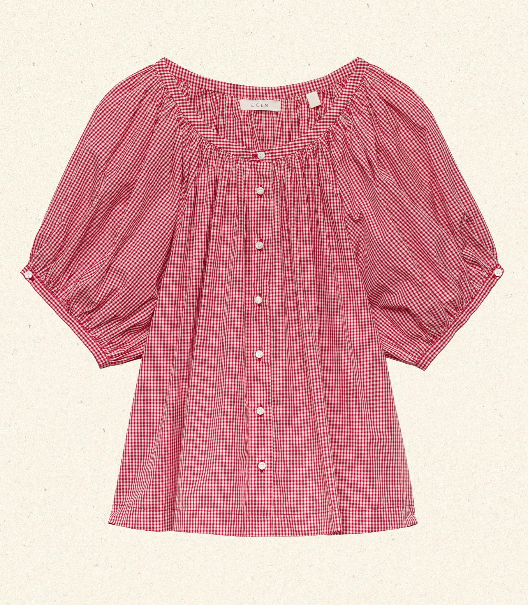 JUNE TOP -- CERISE PARIS GINGHAM view 5
